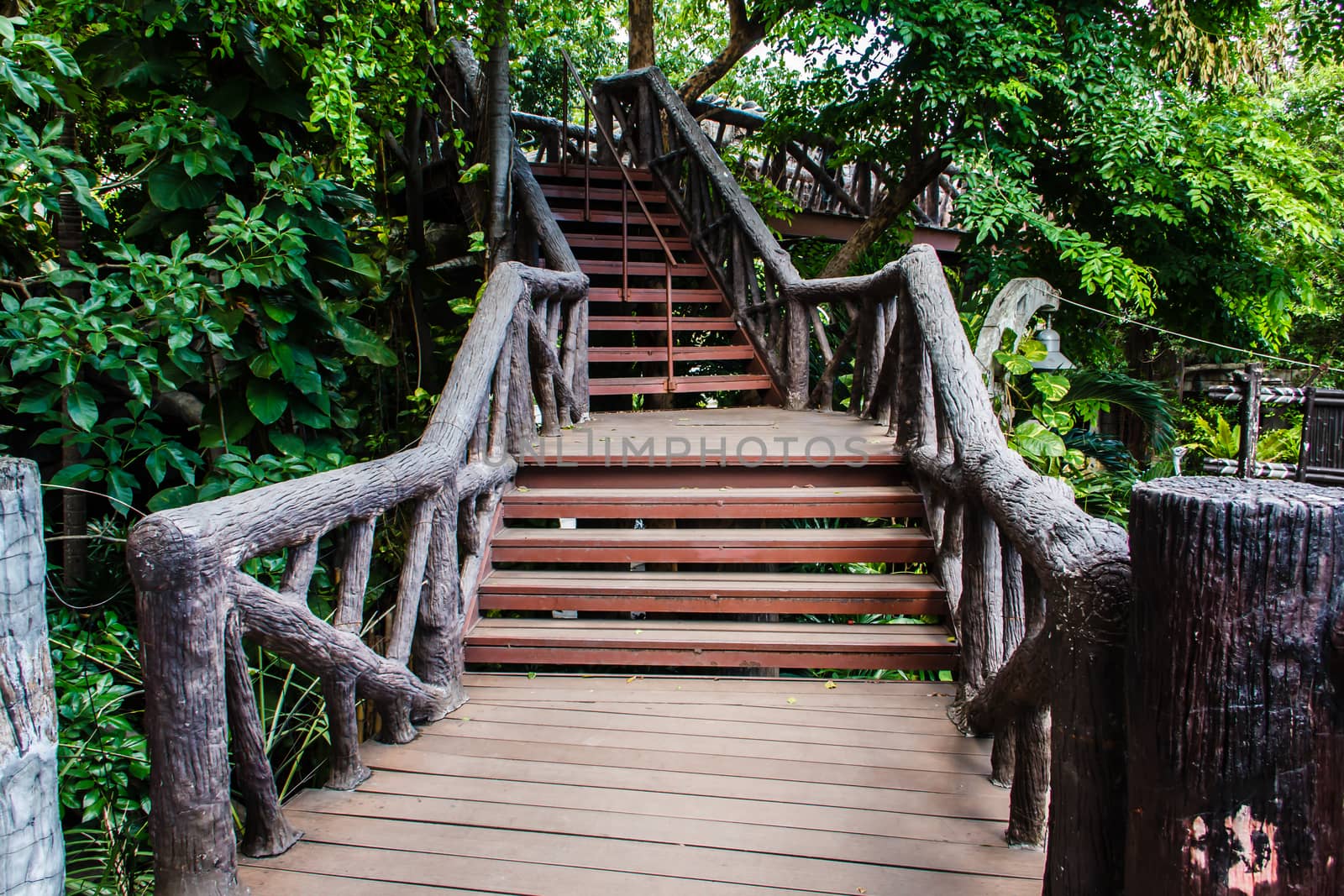 overpass in garden ,in zoo