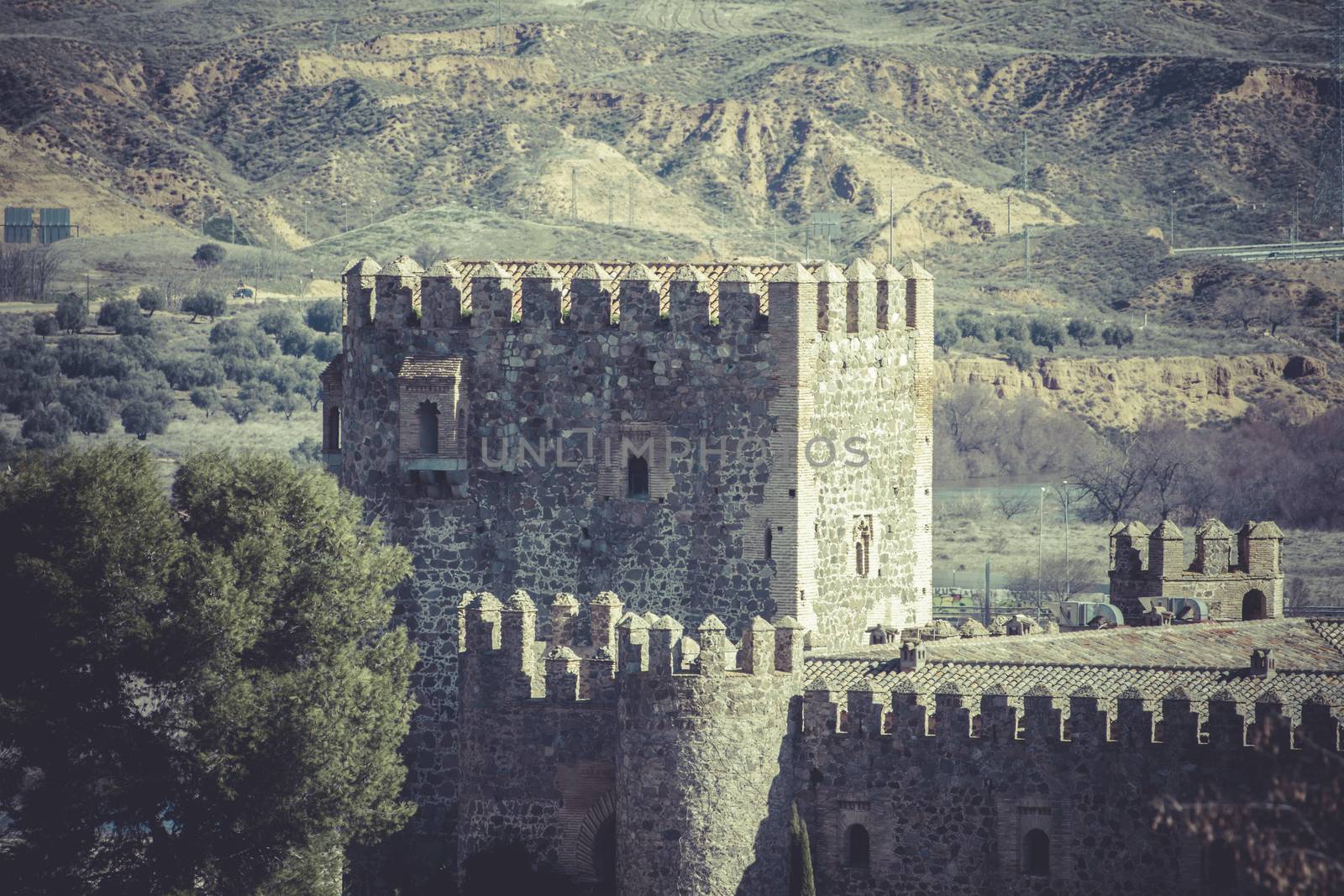 City wall of Toledo, Spanish imperial city famous for its huge h by FernandoCortes