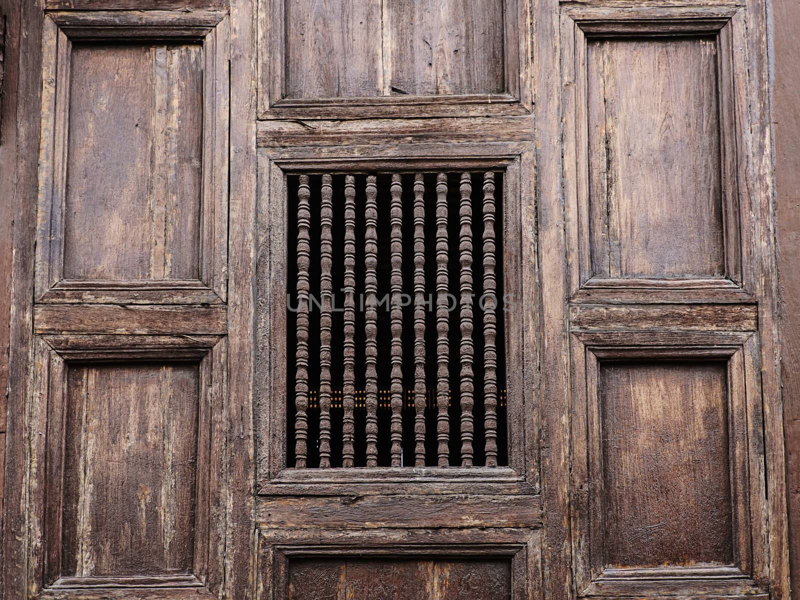 Wooden walls of the church at Wat Phan-Tao temple in Chiang mai,Thailand