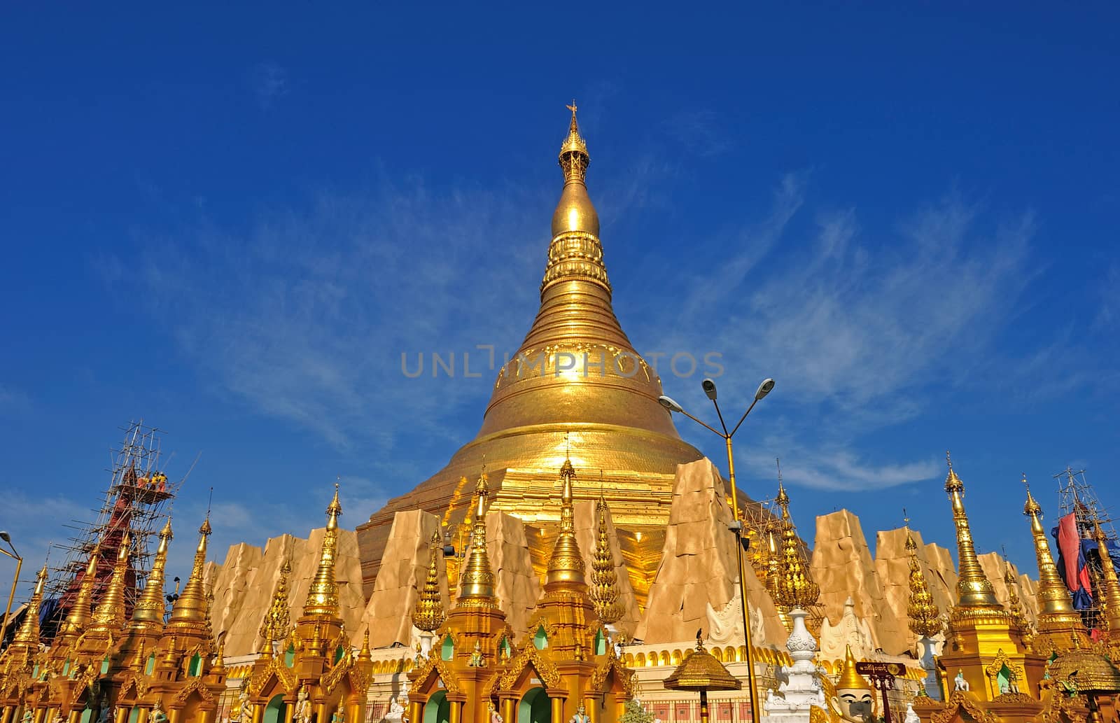 Shwedagon golden pagoda, Yangon,Myanmar by think4photop