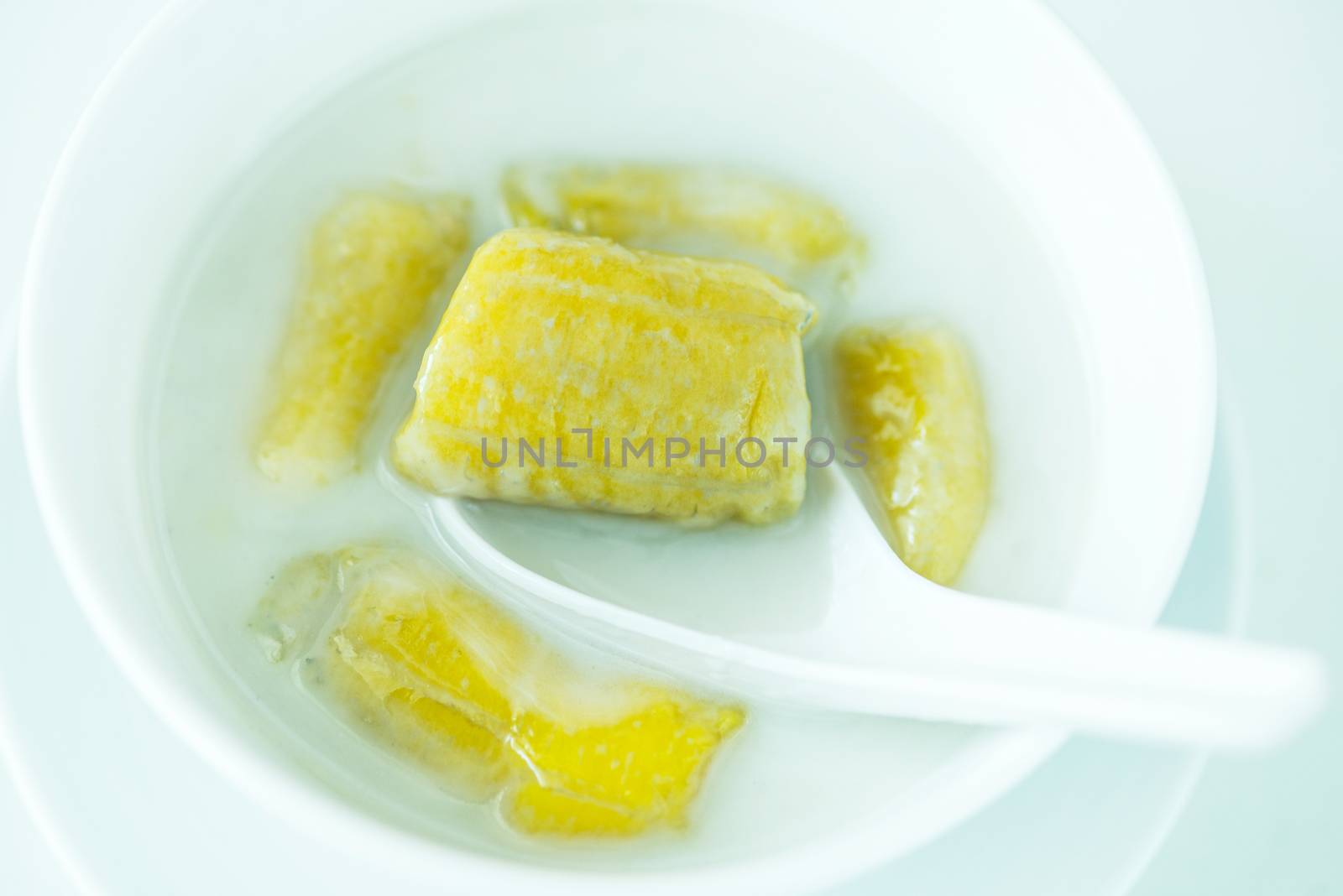 banana in coconut milk,Sweet yellow banana Topped by Yuri2012