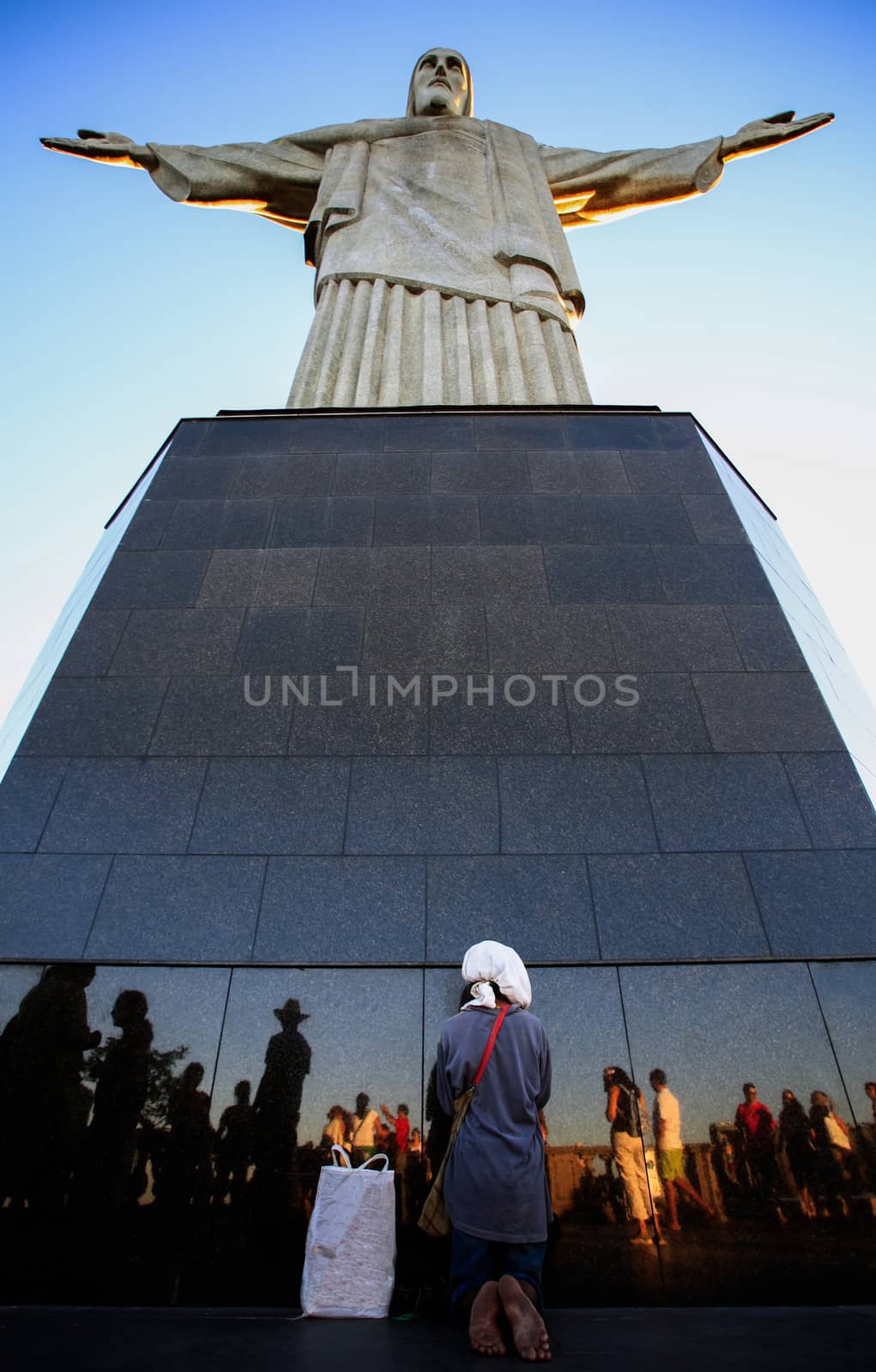 corcovado christ redeemer in rio de janeiro brazil