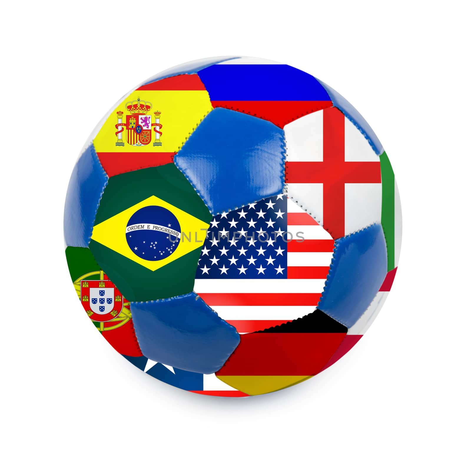 Soccer ball with brazilian flag by rusak