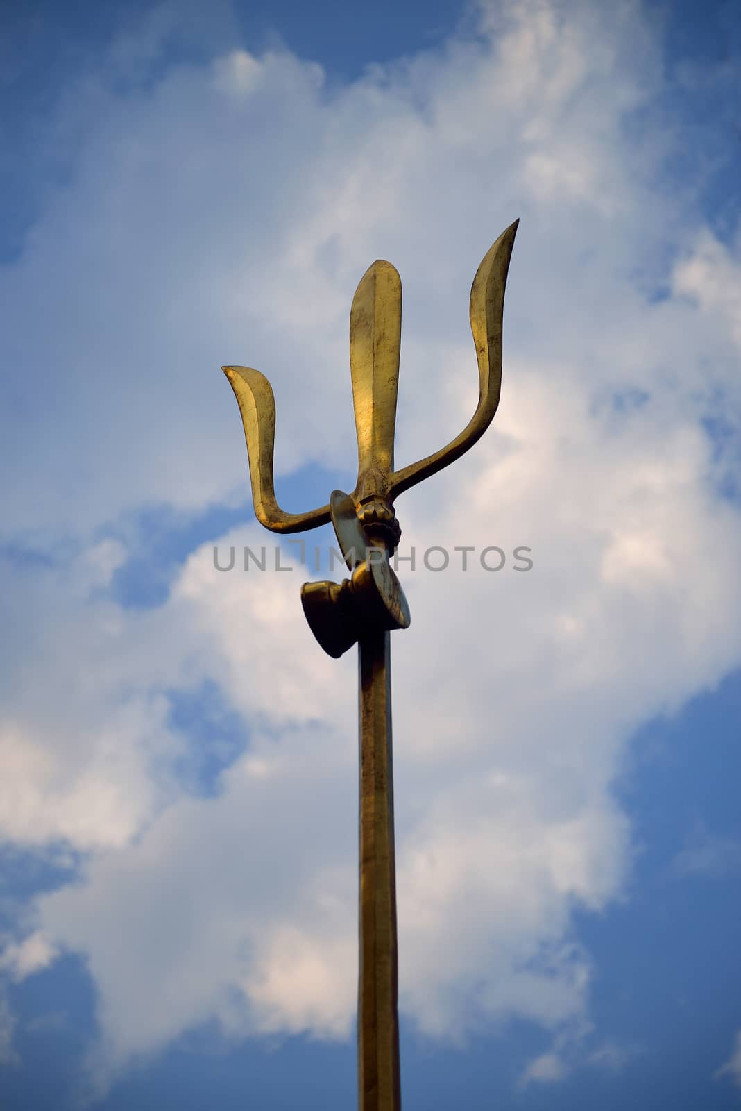 trident with blue sky in Nepal