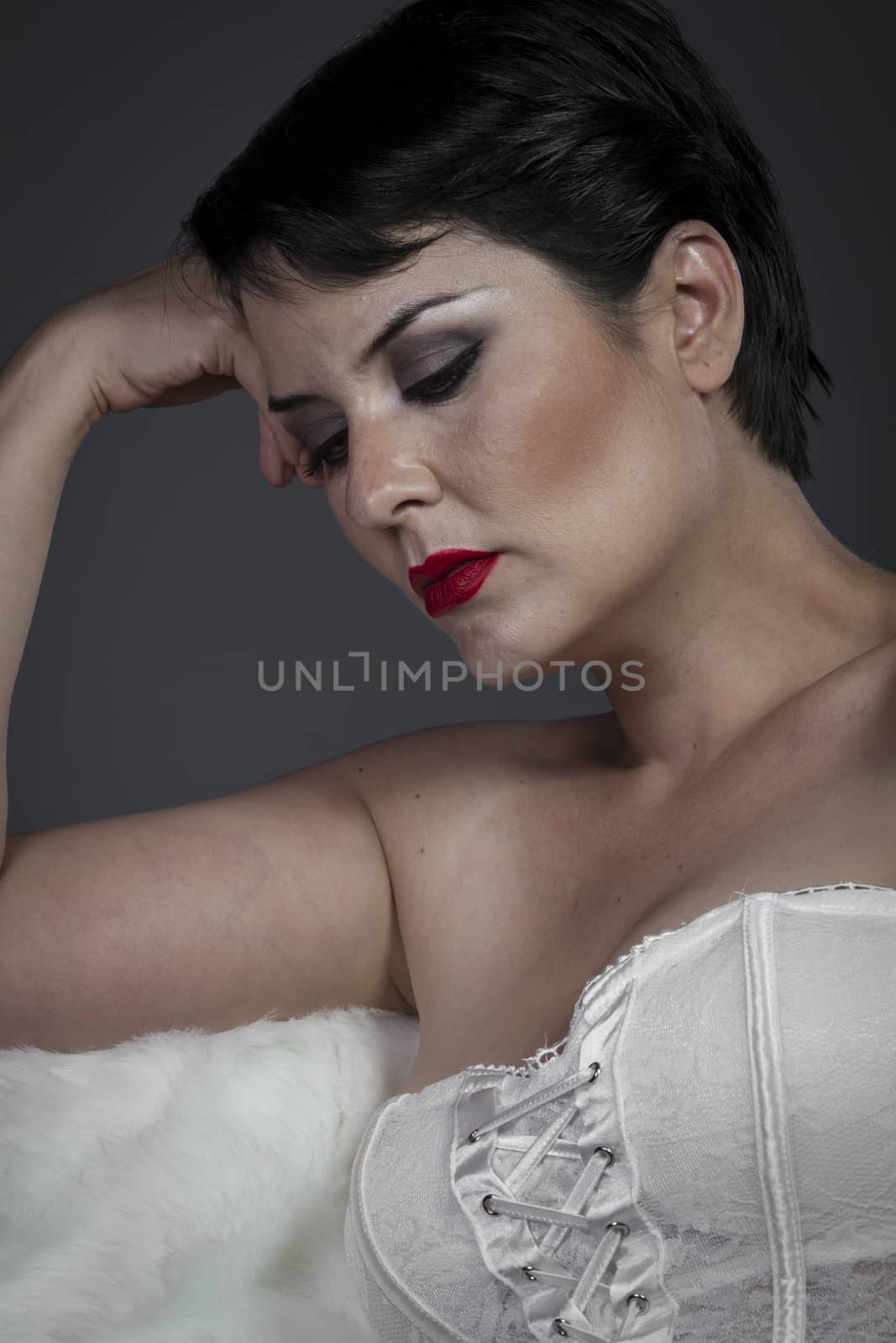 Studio, Sensual brunette in lingerie, beauty model by FernandoCortes