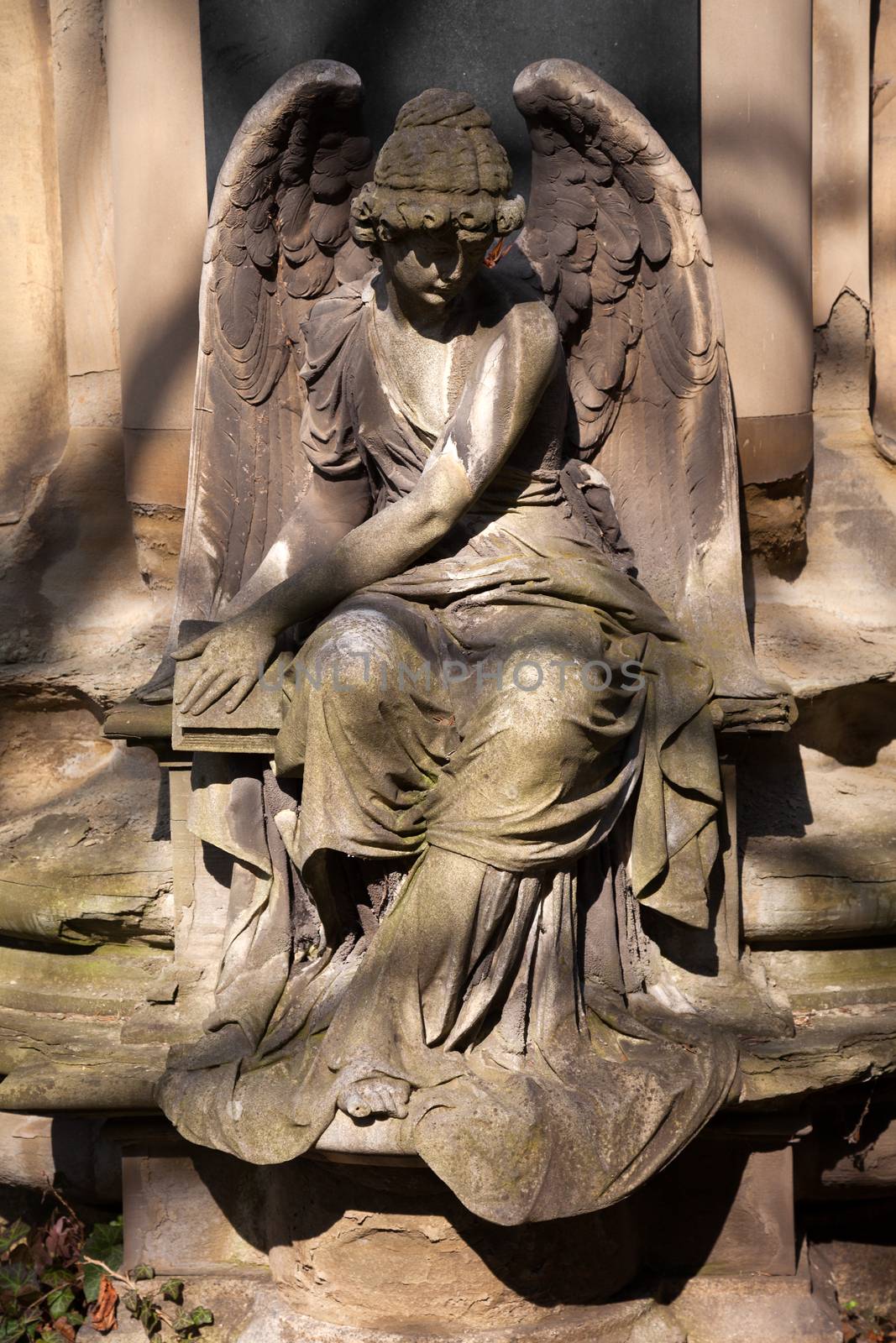 Angel statue on Cemetery in Europe