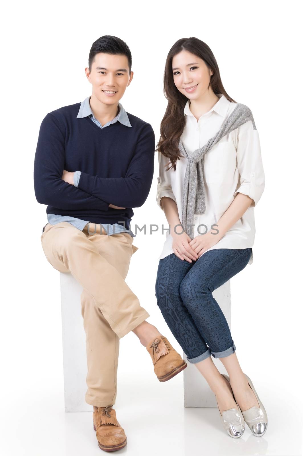 Attractive young Asian couple by elwynn