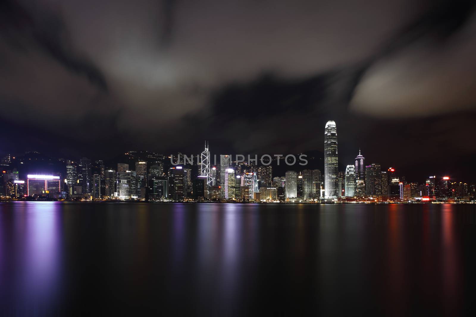 KOWLOON, HONGKONG -  Hong Kong Harbor Laser Show to Skyline