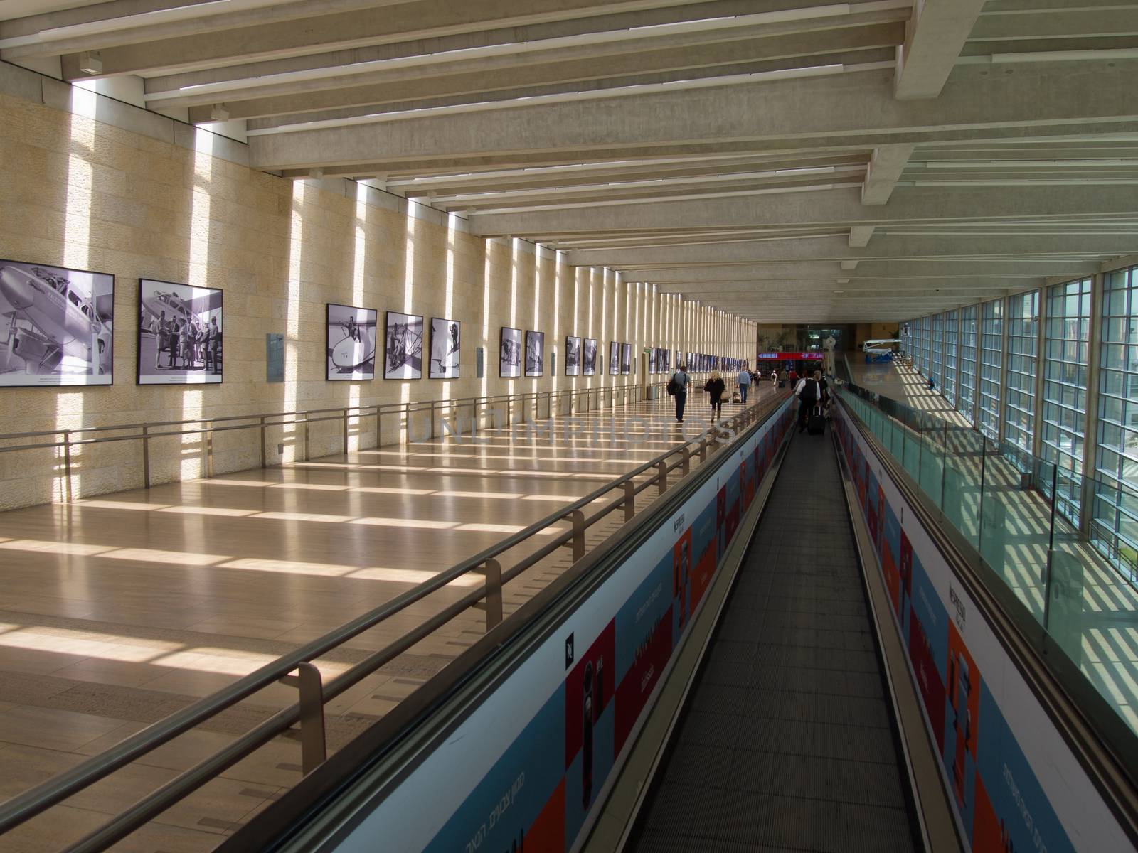 Inside view of Tel Aviv Ben Gurion International Airport in Israel