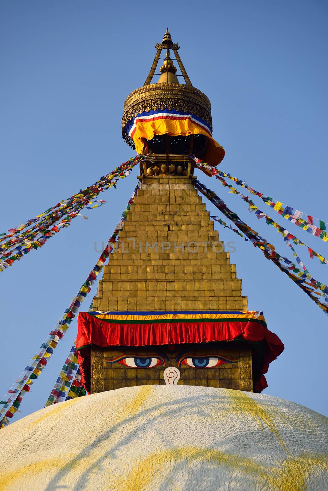Bodhnath Stupa in Kathmandu, Nepal. by think4photop