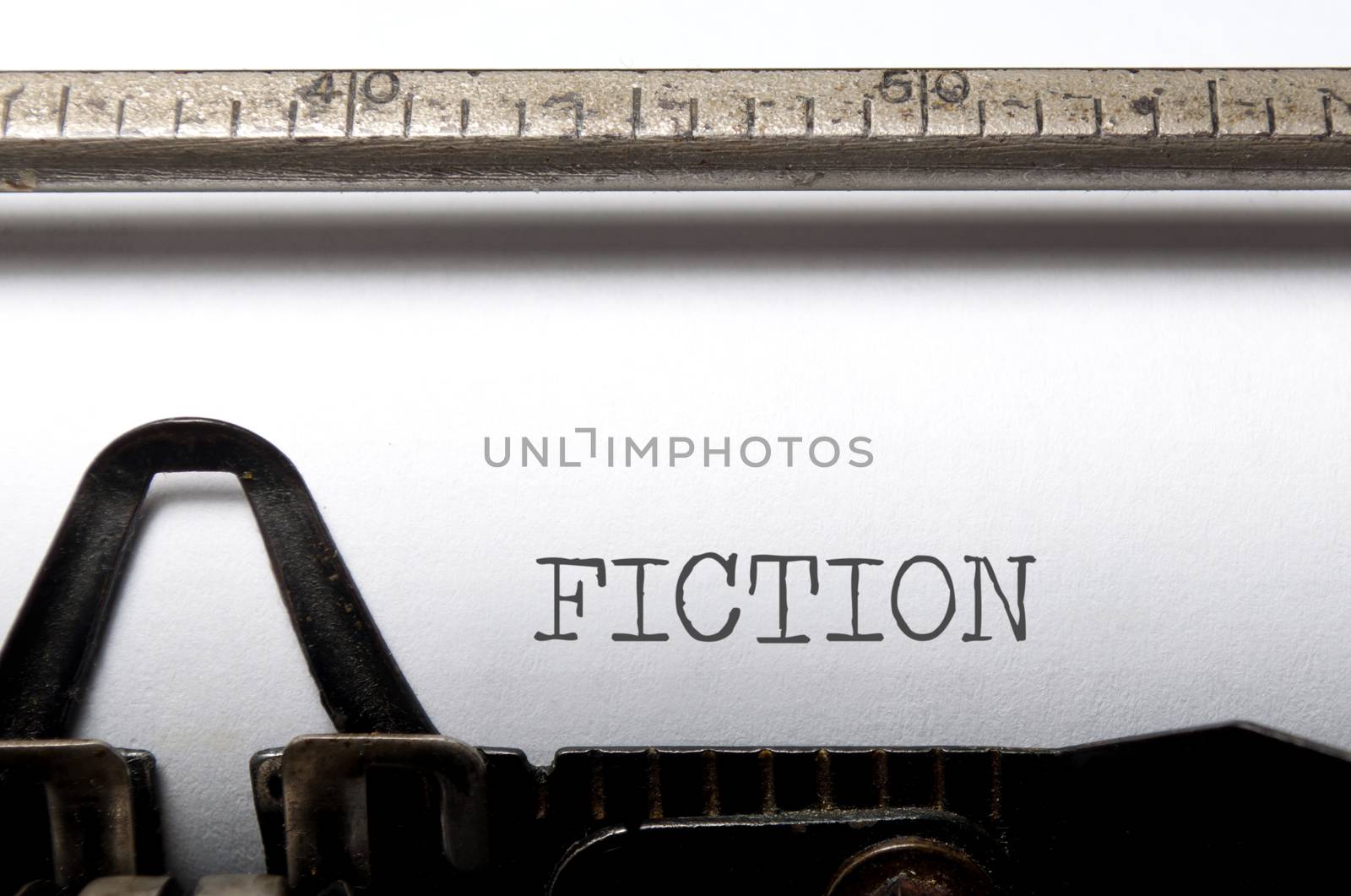 Fiction printed on a vintage typewriter 