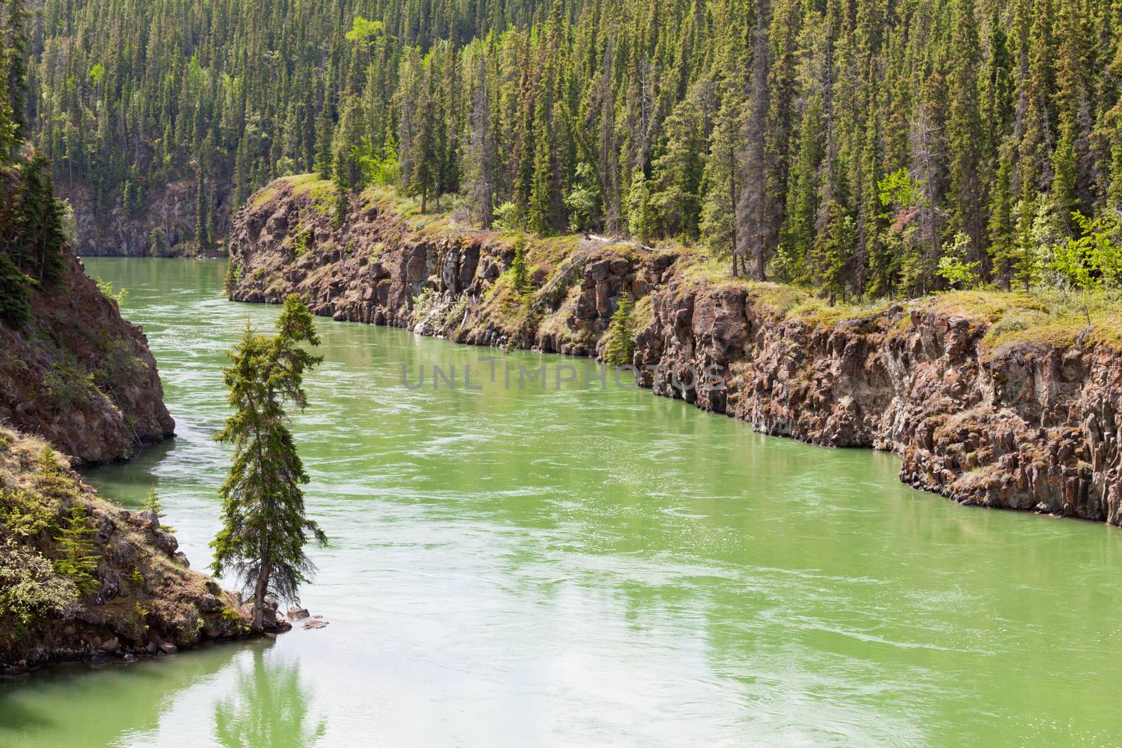 Yukon River water Miles Canyon Whitehorse Canada by PiLens