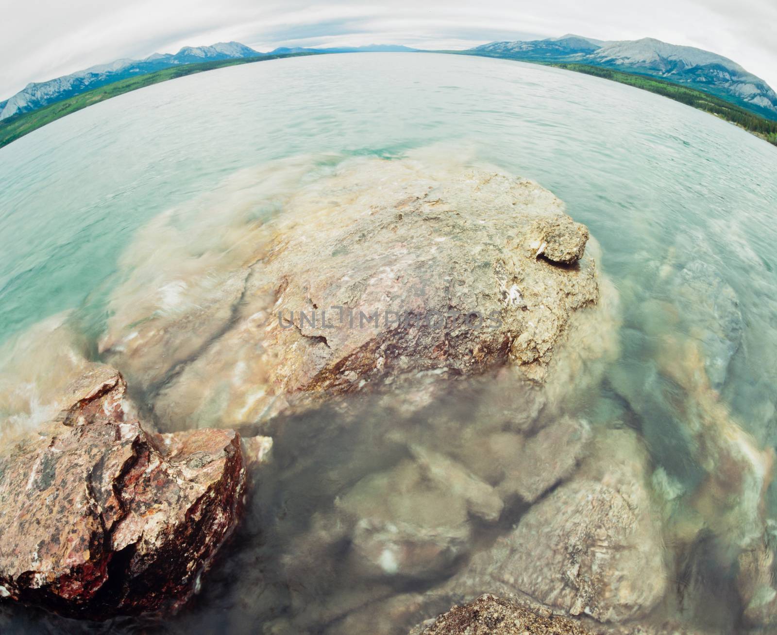 Water landscape Tagish Lake Yukon Territory Canada by PiLens