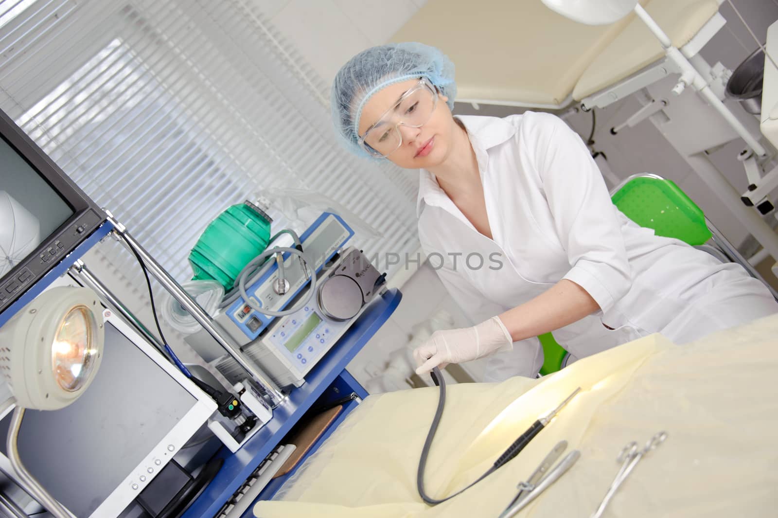 Young female doctor  at the hospital.