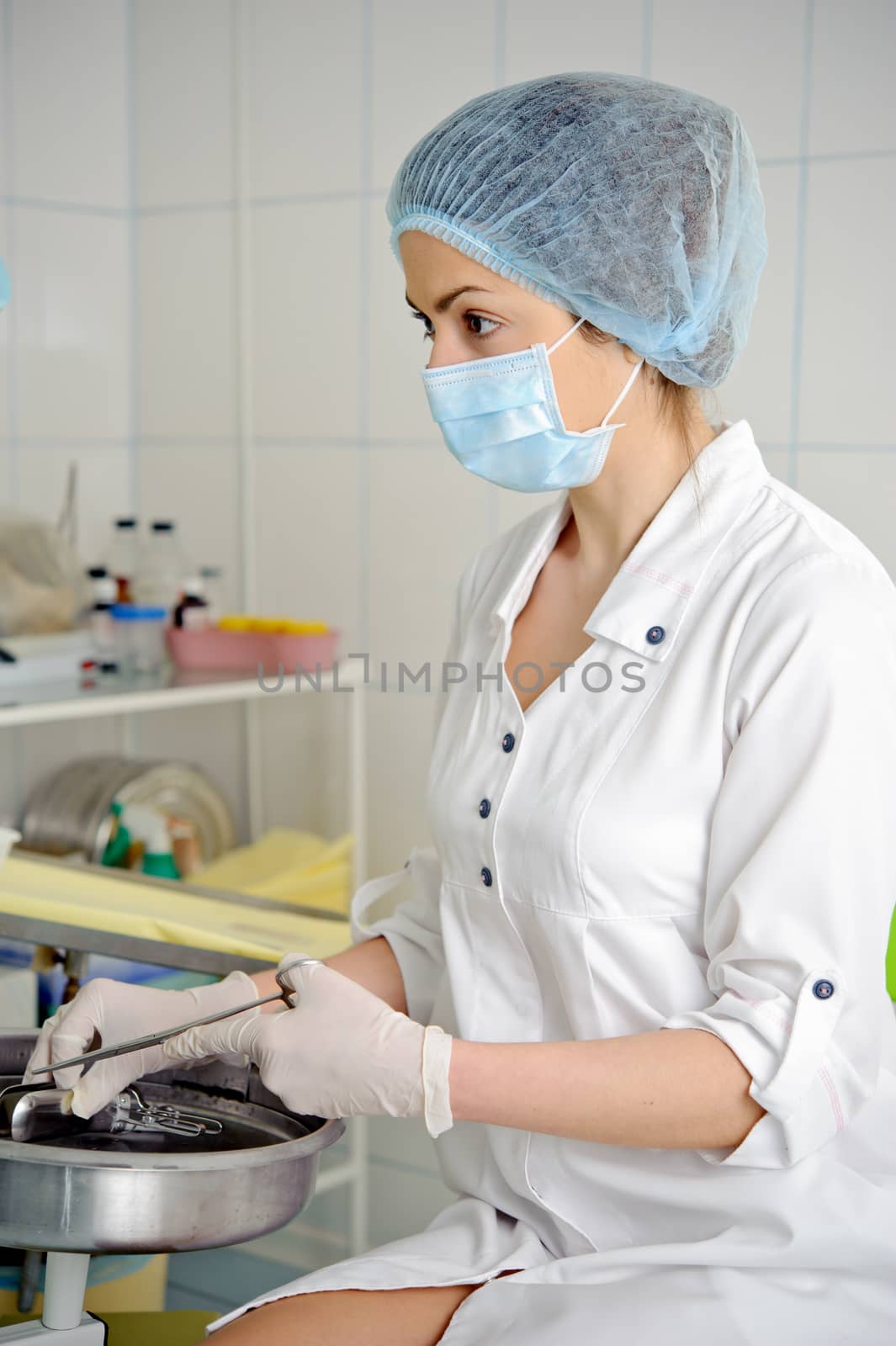 Young female doctor  at the hospital.