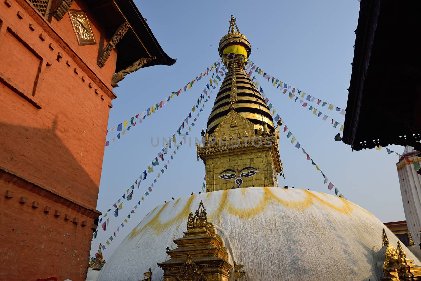 The wisdom eyes, Swayambhunath Monastery, Nepal by think4photop