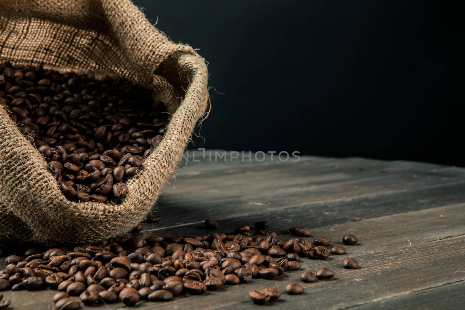 sack of coffee beans by artnine