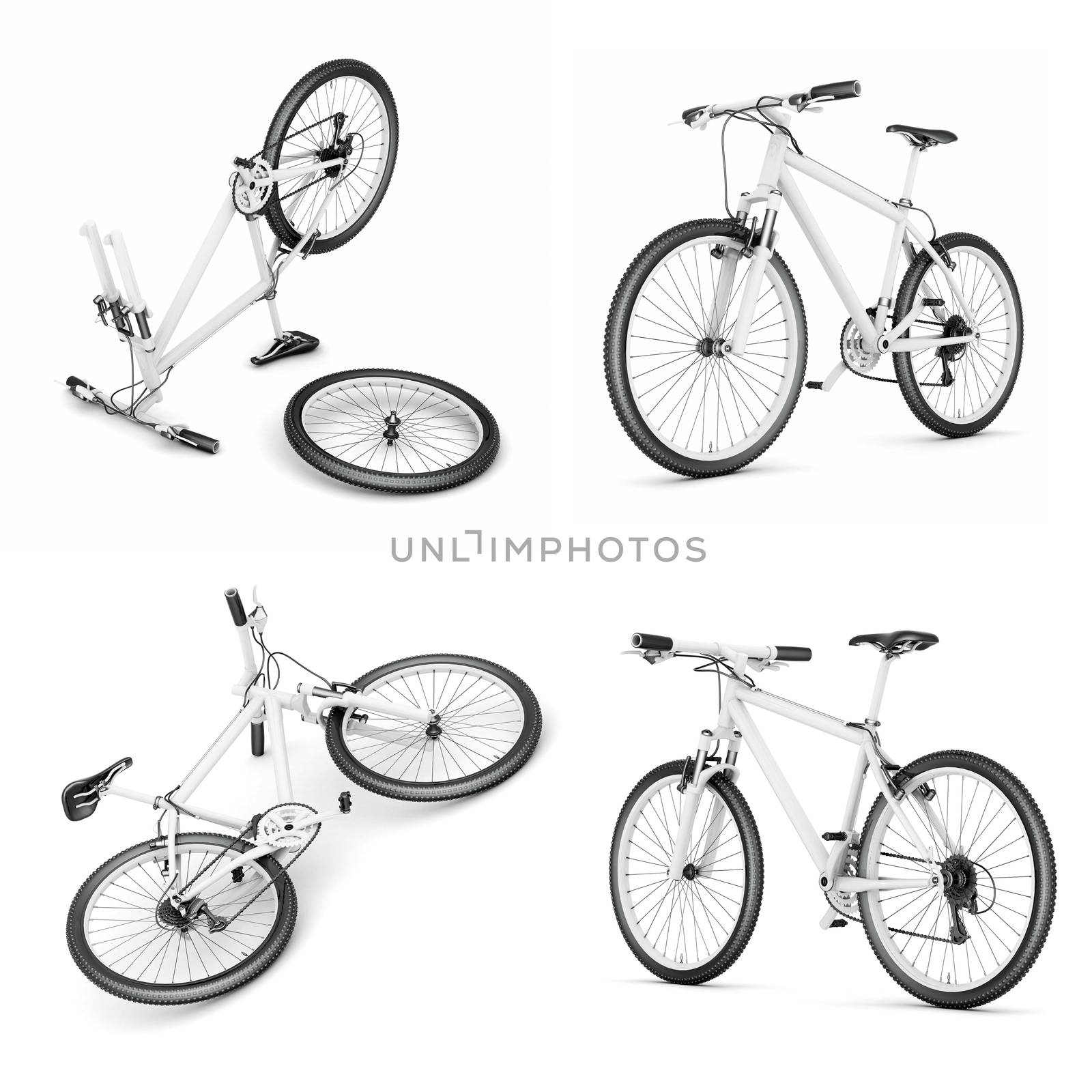 mountain bike on a white background