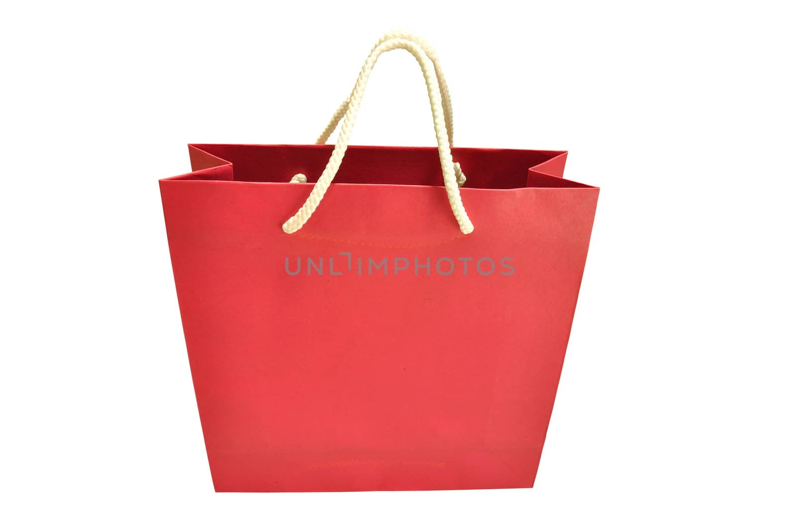 Paper shopping bag on white background by thampapon