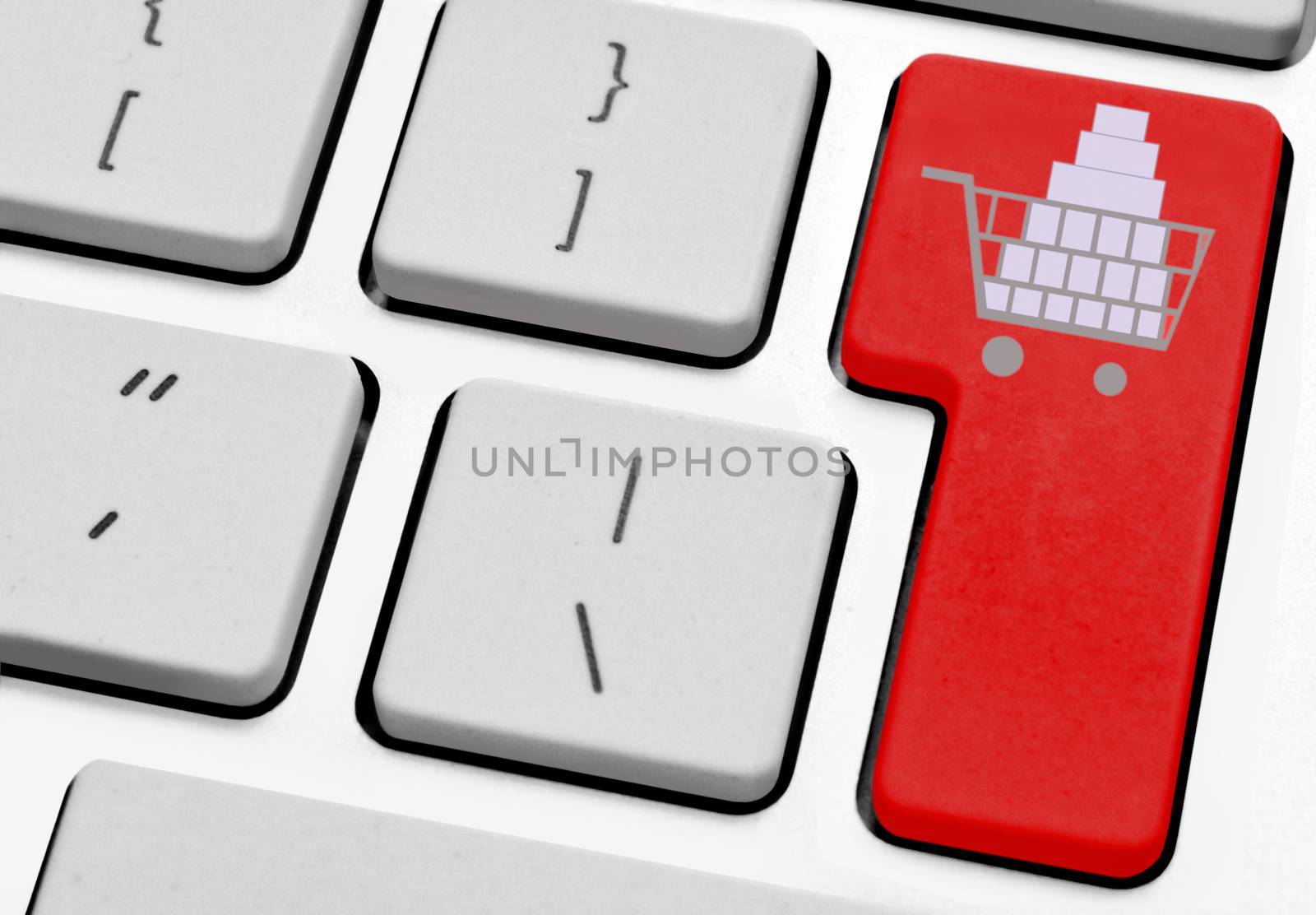 Shopping cart symbol filled with many boxes 