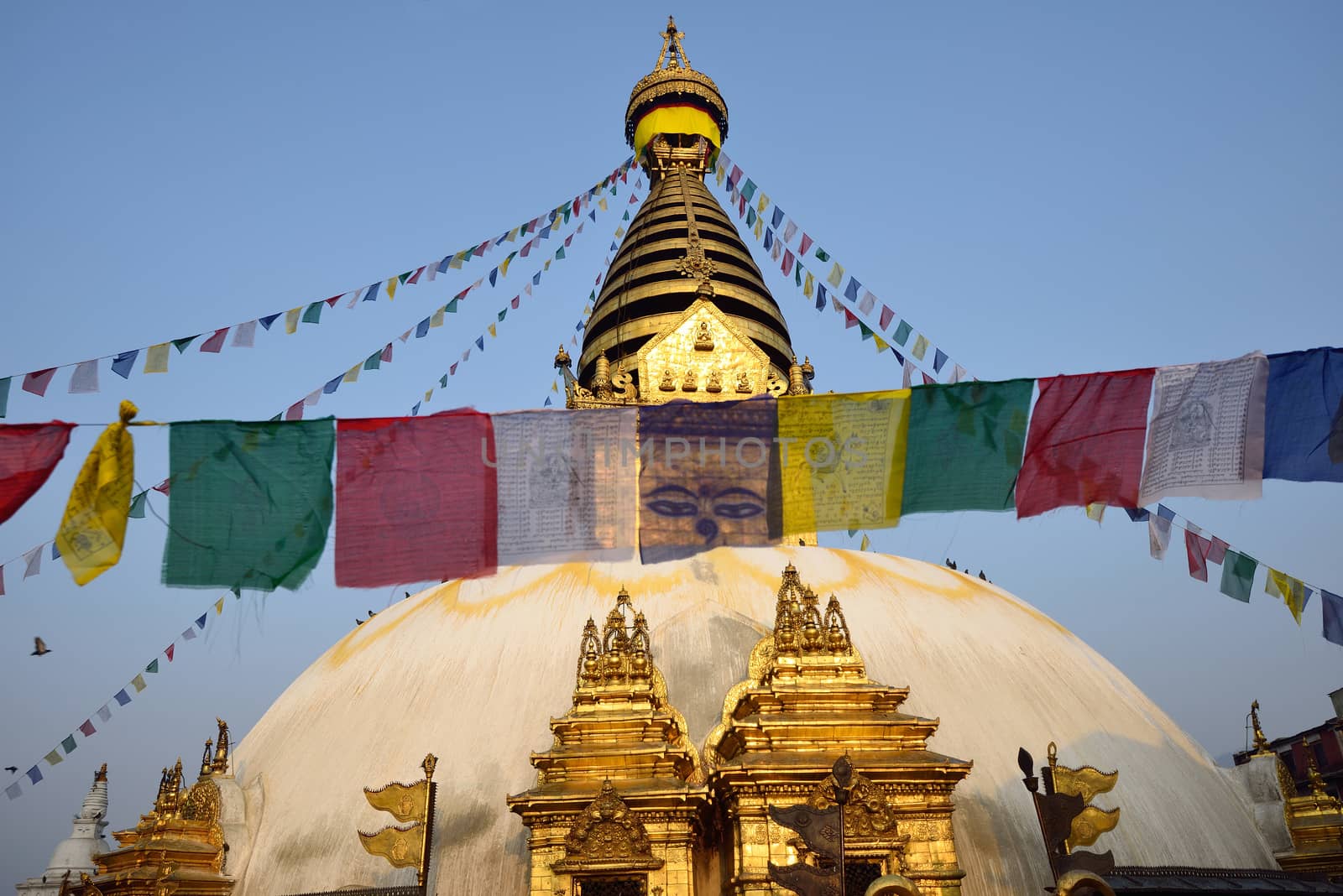 The wisdom eyes, Swayambhunath Monastery, Nepal by think4photop