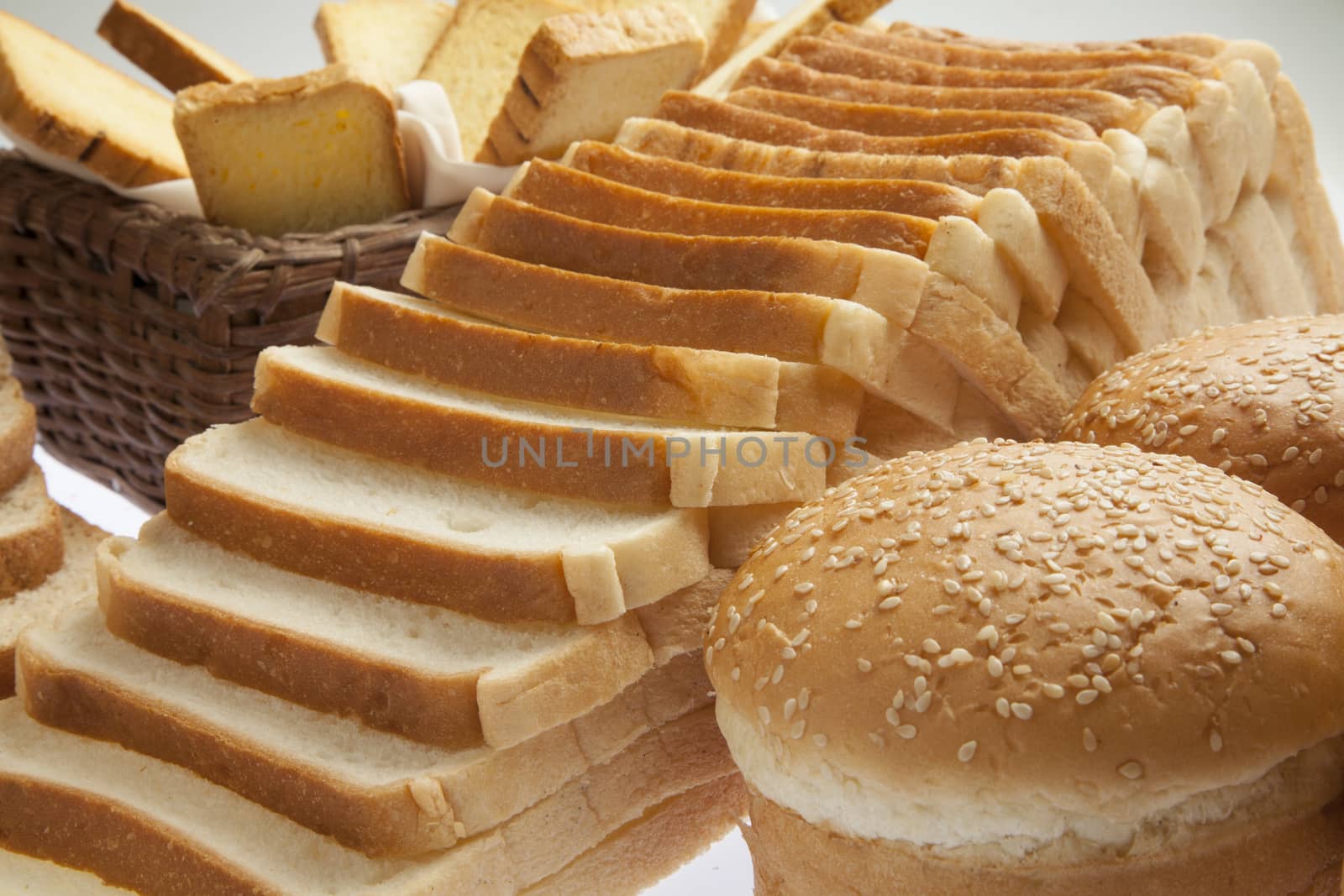 Close up of assorted bread by haiderazim
