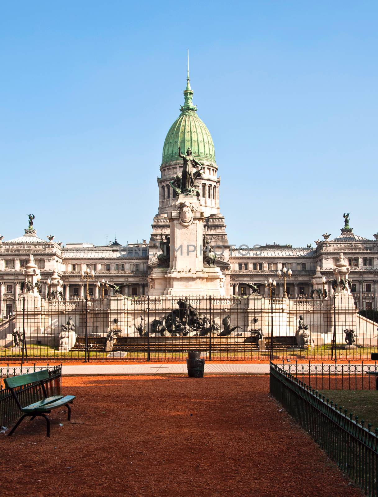 "Congreso Nacional" palace, the argentine 'national congress' monument in Buenos Aires