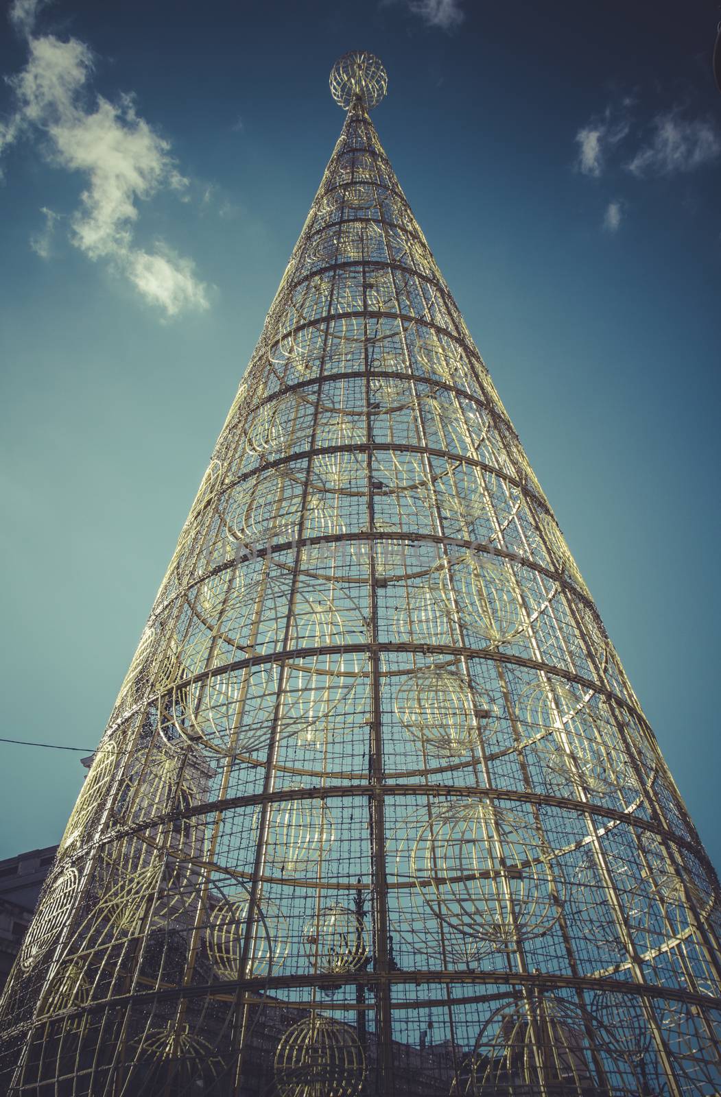 christmas tree at puerta del sol, Image of the city of Madrid, i by FernandoCortes