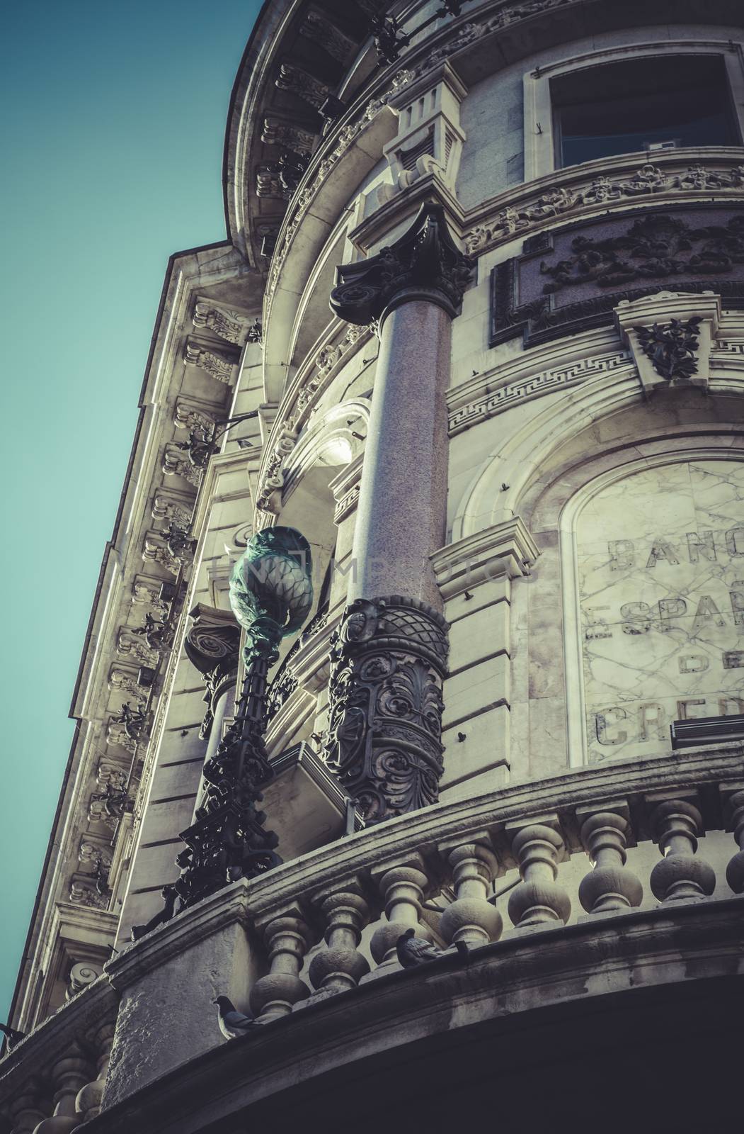 Bank, Image of the city of Madrid, its characteristic architectu by FernandoCortes