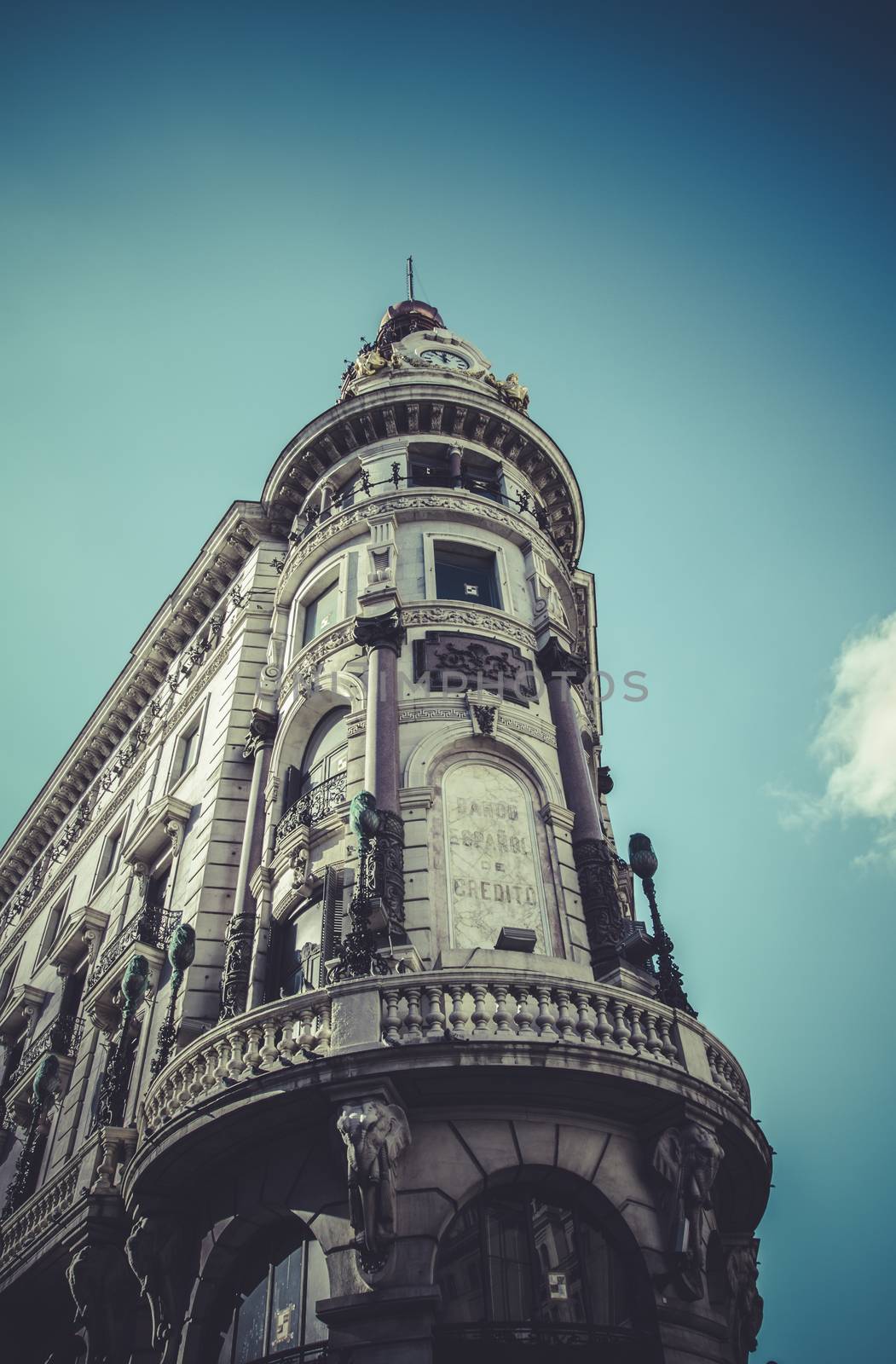 Bank, Image of the city of Madrid, its characteristic architectu by FernandoCortes