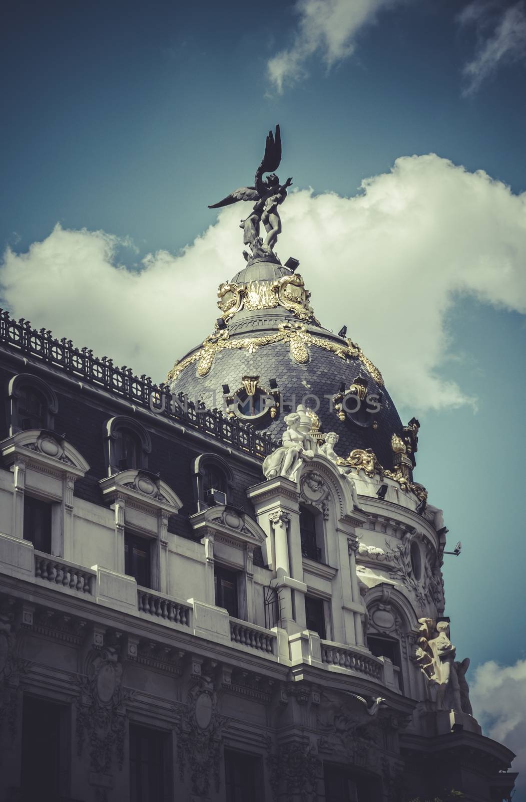 Bank, Image of the city of Madrid, its characteristic architectu by FernandoCortes