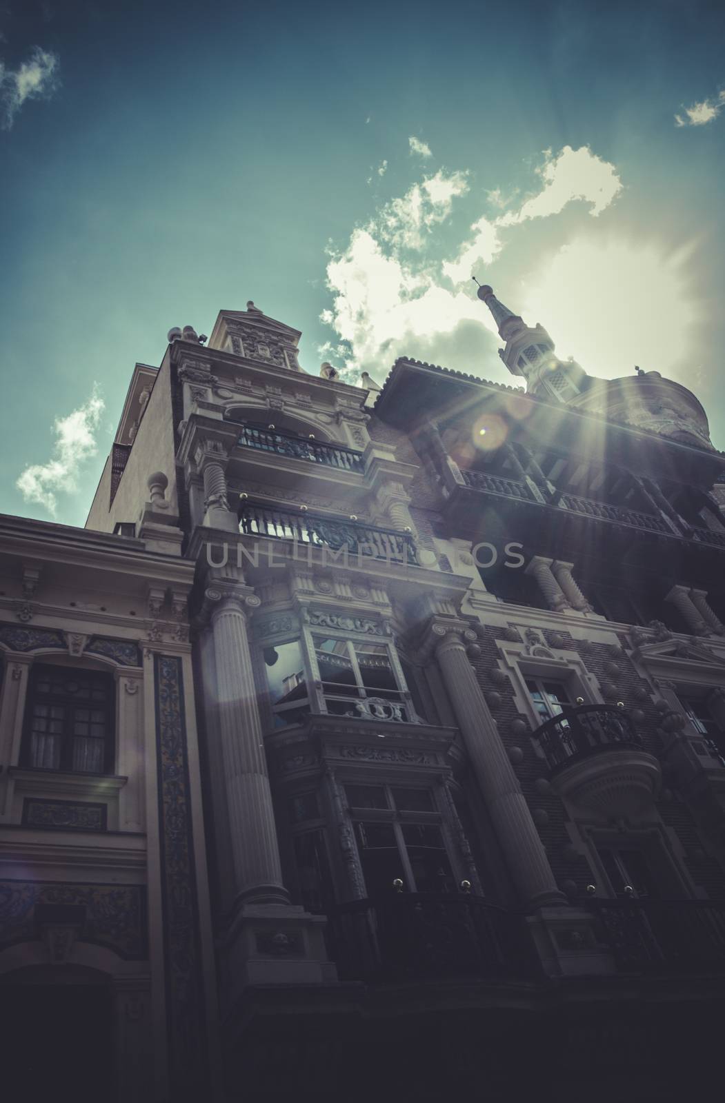 Bank, Image of the city of Madrid, its characteristic architectu by FernandoCortes