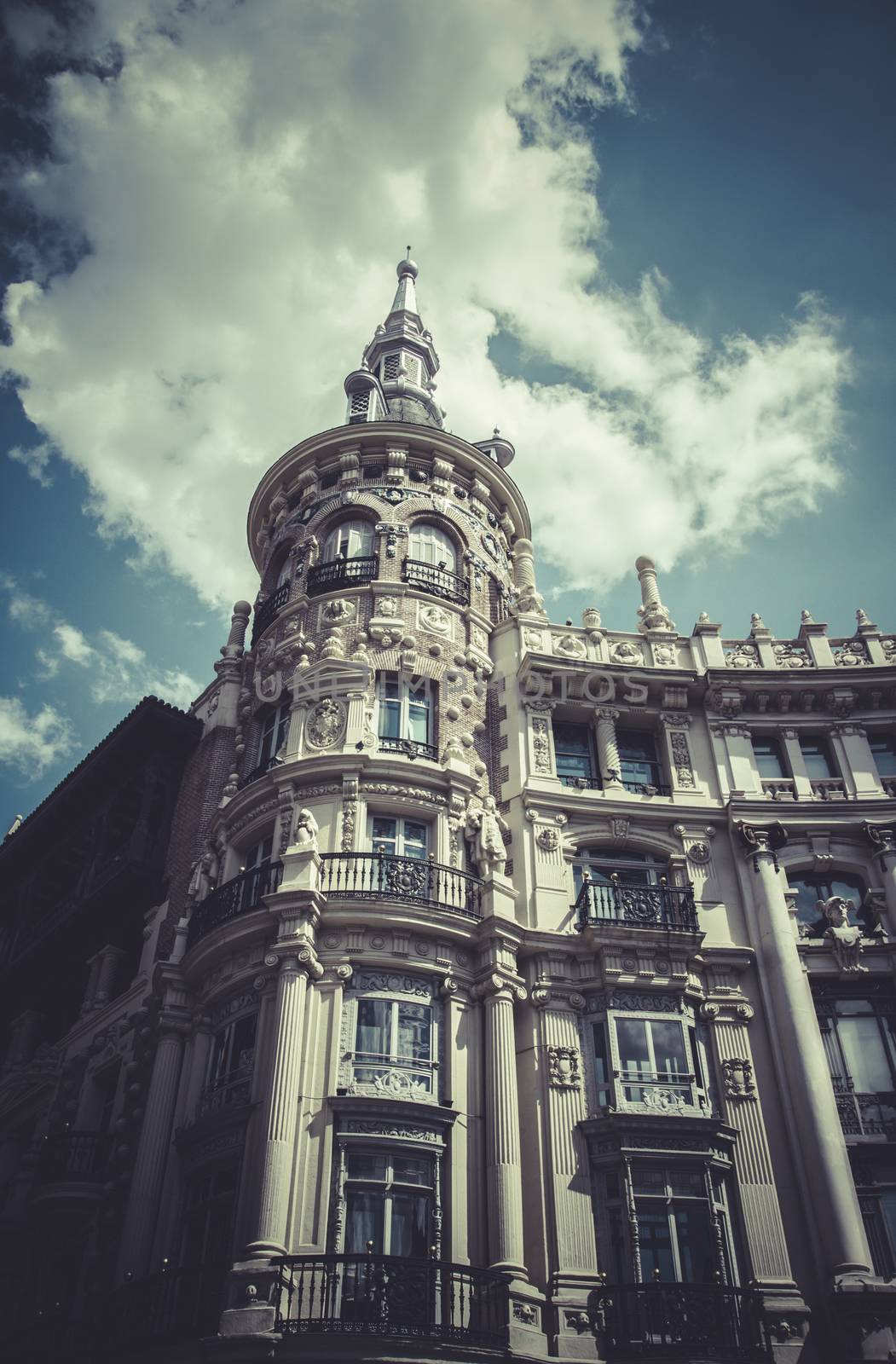 Bank, Image of the city of Madrid, its characteristic architectu by FernandoCortes