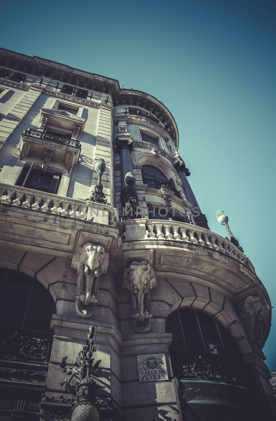 Bank, Image of the city of Madrid, its characteristic architectu by FernandoCortes