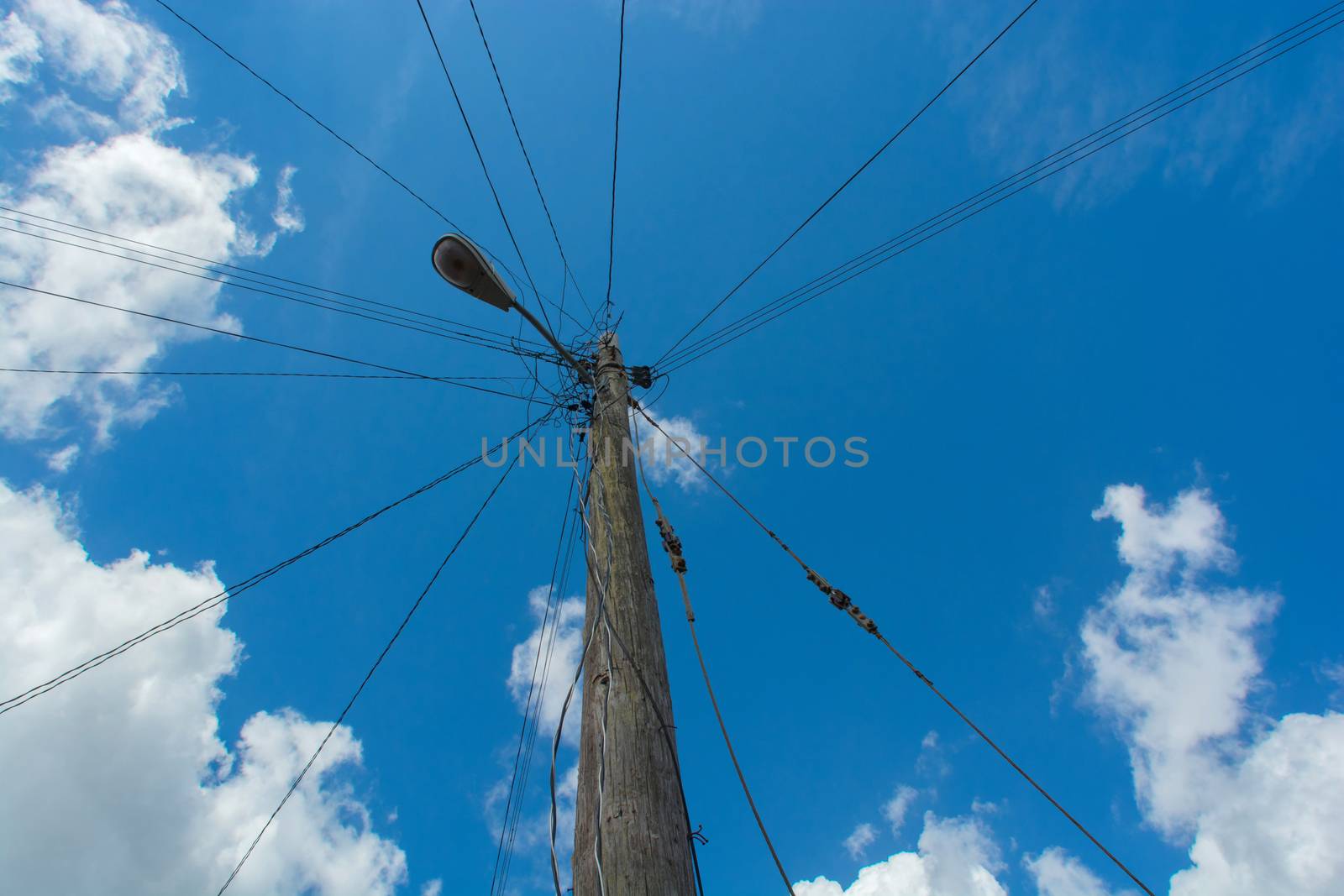 old electric pole in Havana Cuba