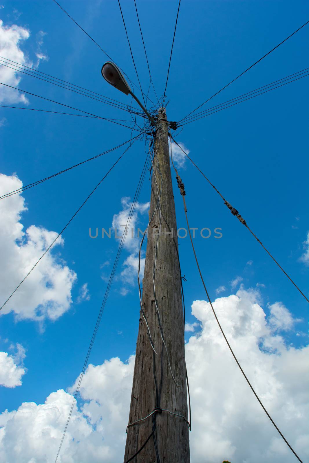 old electric pole in Havana Cuba
