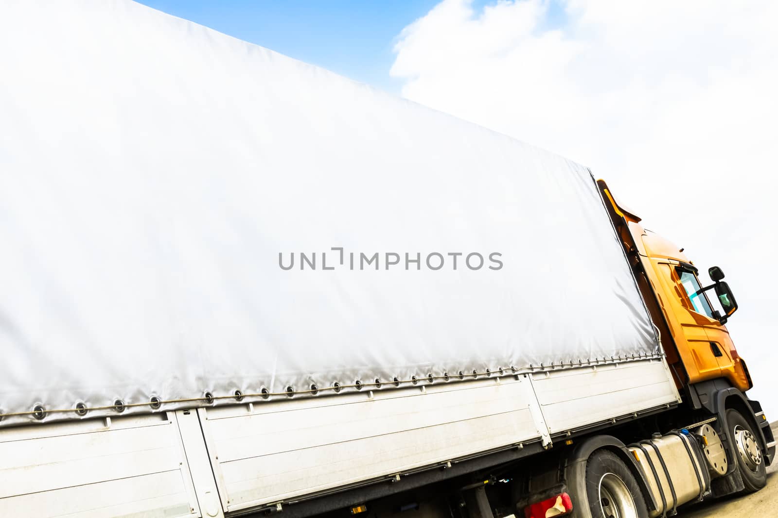 Truck. View to right side from low angle