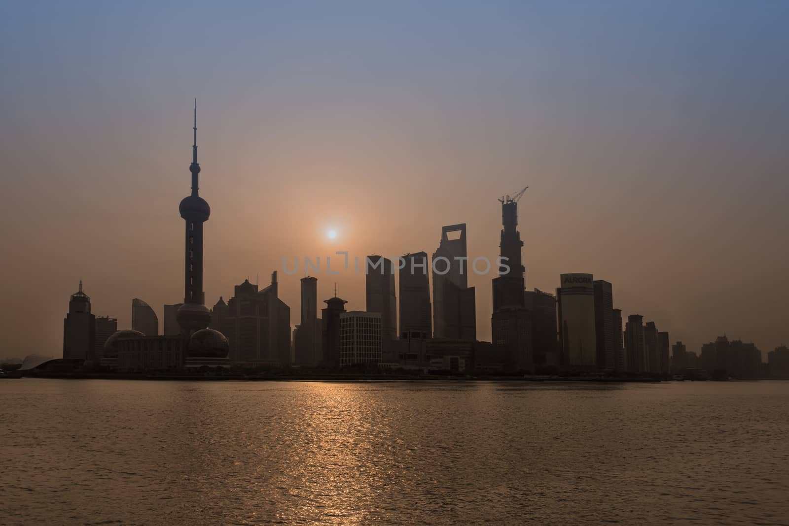 pudong hangpu river shanghai china by PIXSTILL