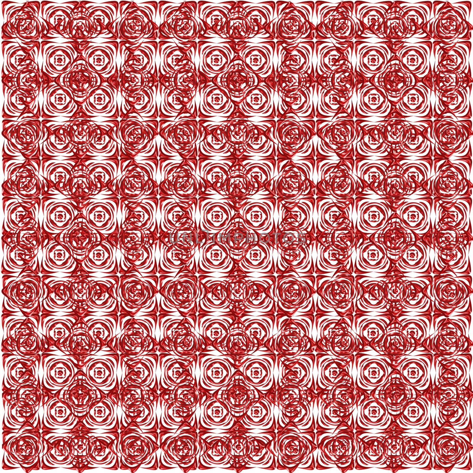 pattern from red shapes like laces with hearts