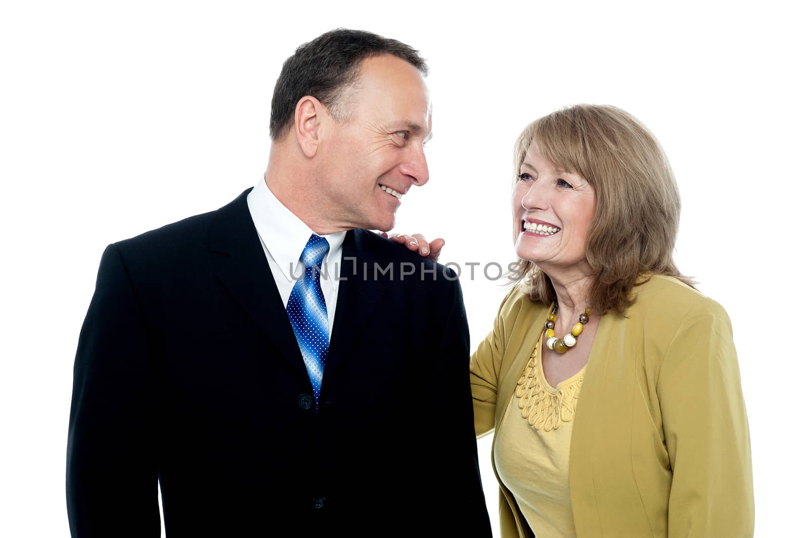 Beautiful happy senior couple by stockyimages