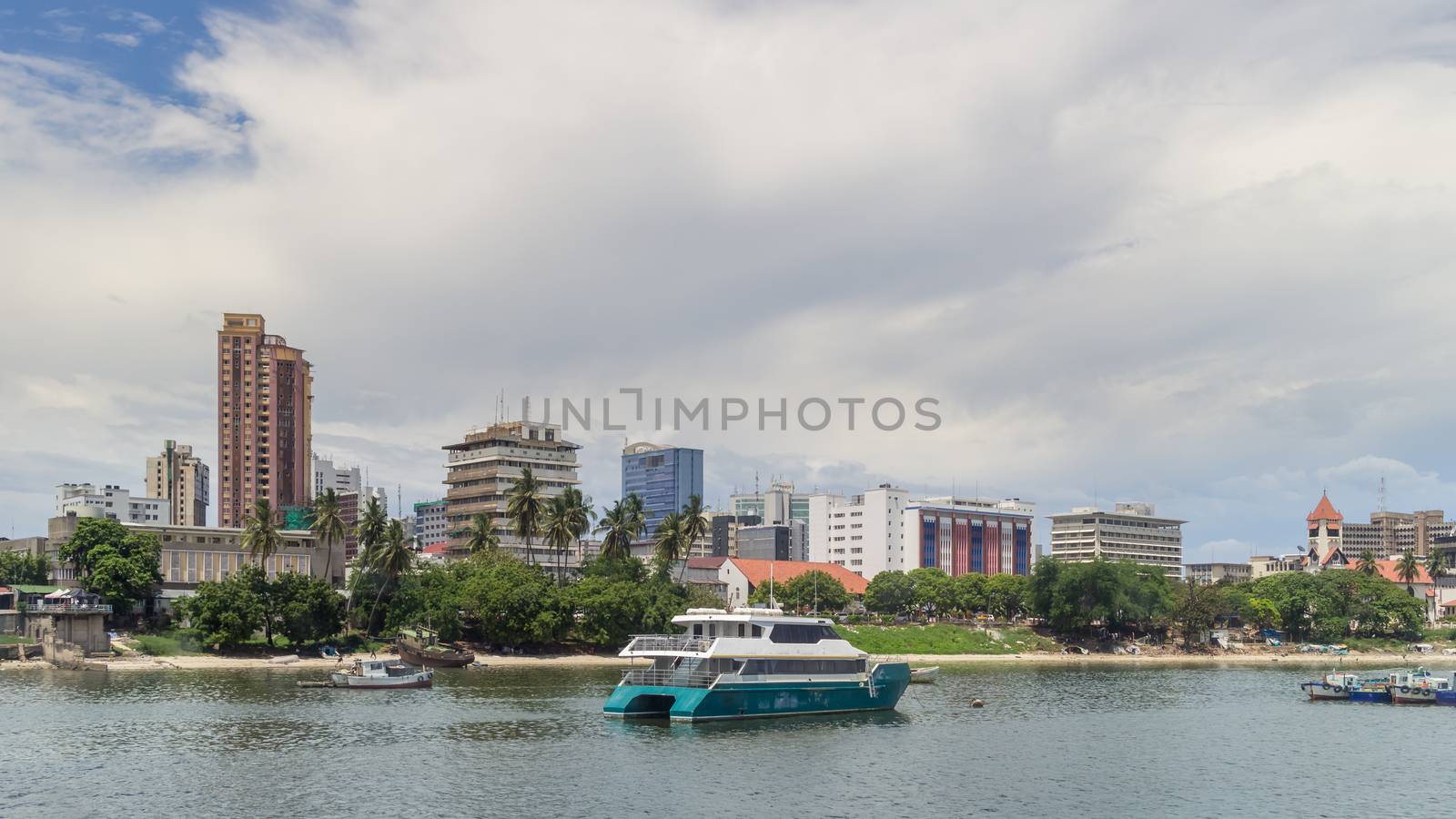 The shores of the Indian Ocean in Dar es Salaam, Tanzania