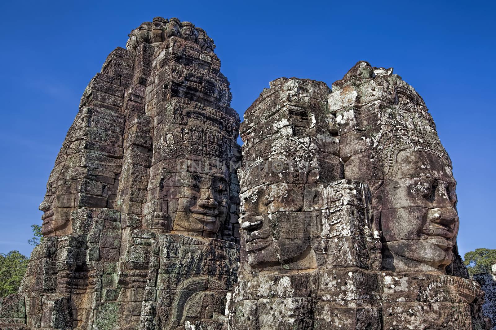 Bayon buddhist khmer temple in Angkor Wat, Cambodia