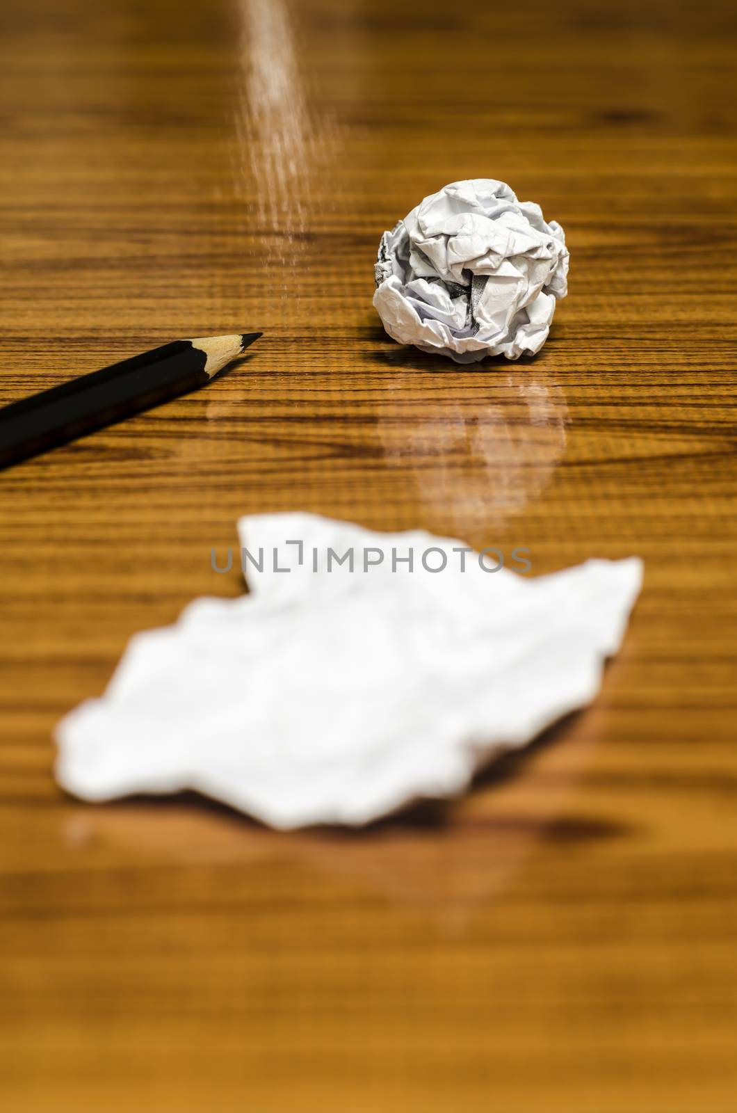 paper scrap and crumpled with pencil by ammza12