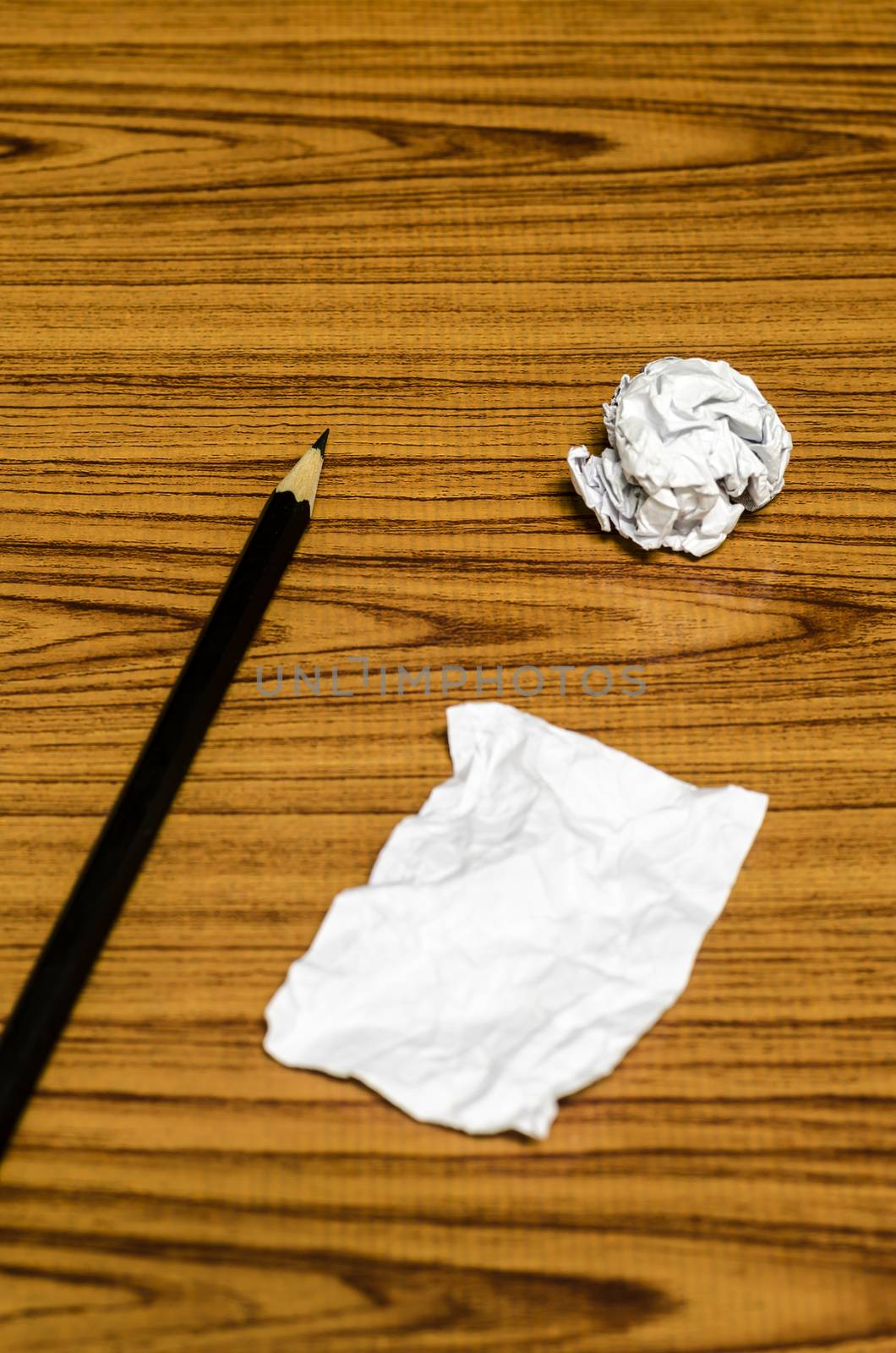 paper scrap and crumpled with pencil by ammza12