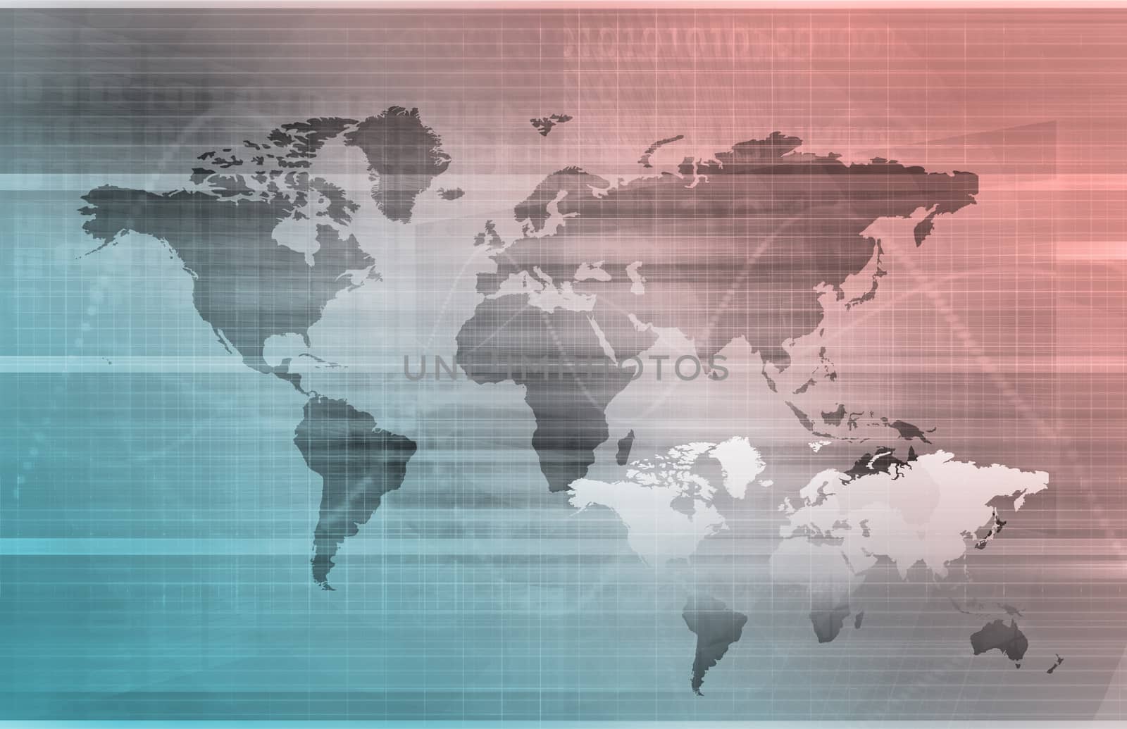 Telecommunications Network all over the World Art