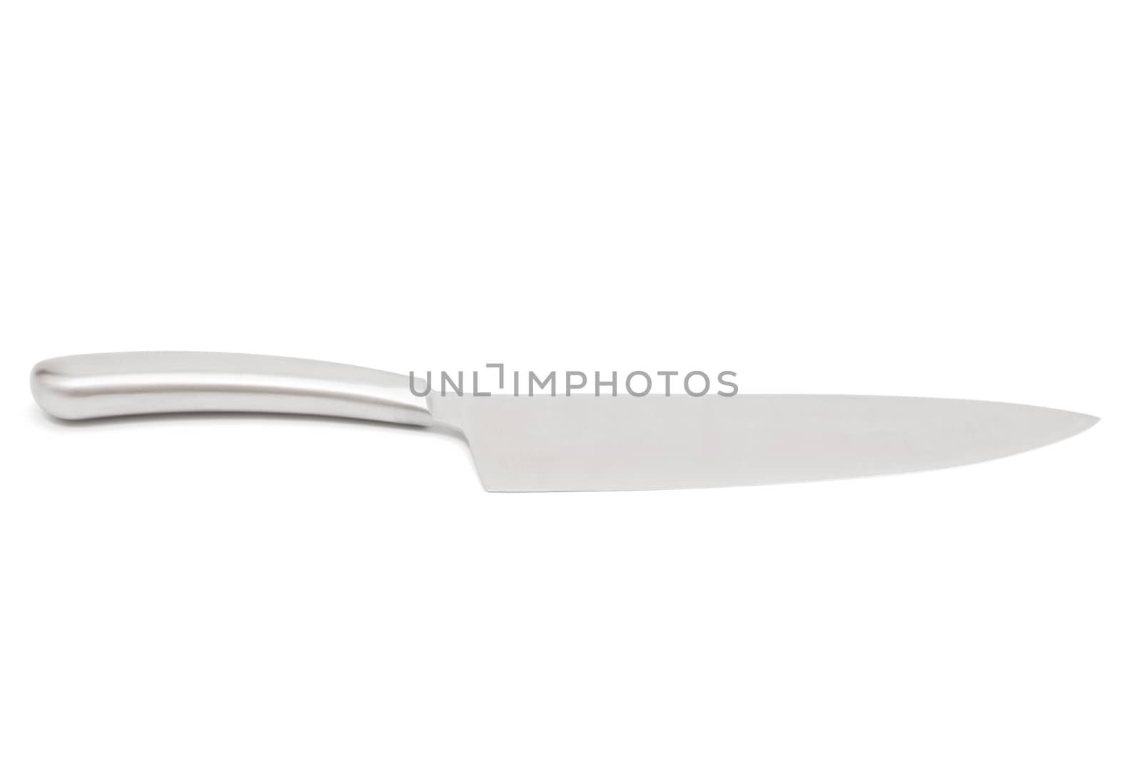 New kitchen knife on a white background