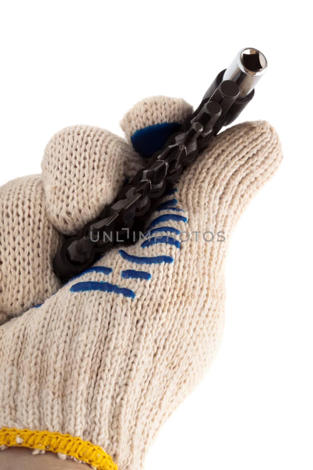 Set of screwdrivers on a white background