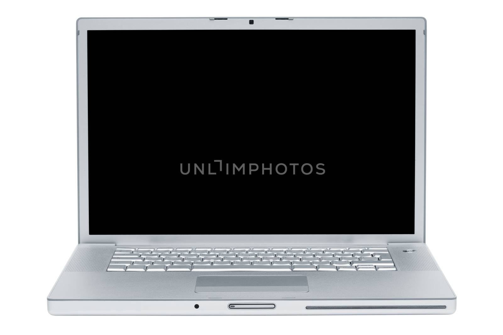 Modern and stylish laptop on a white background