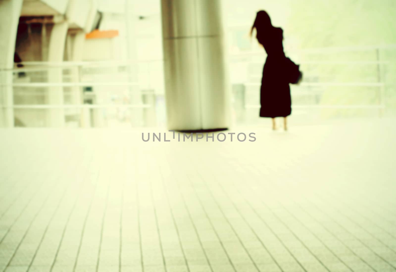 Blur abstract of city people background