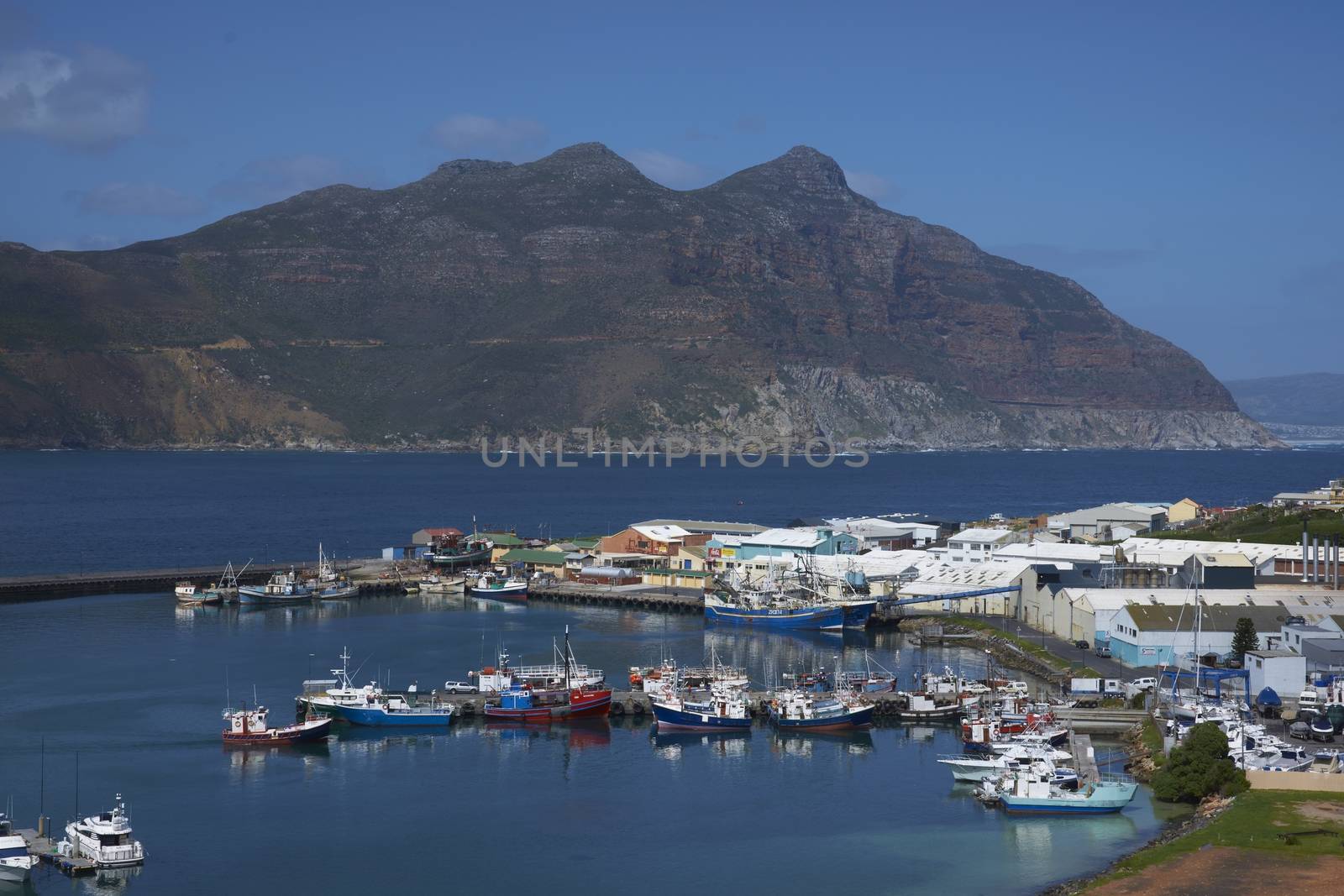 Fishing boats in the harbor at Houts Bay in South Africa